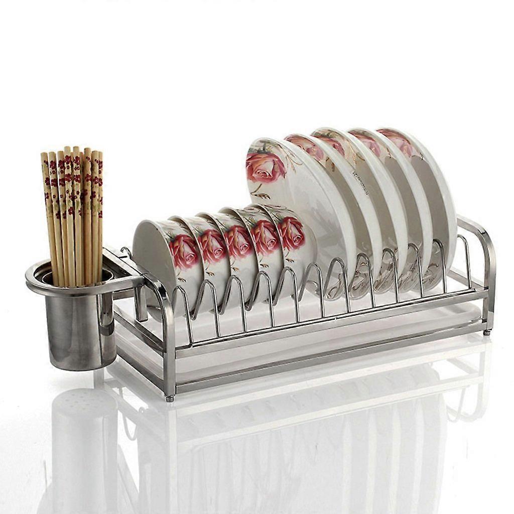 Dish Drying Rack Kitchen Multifunctional Single Layer 304 Stainless Steel Dish Drain Rack Size 2