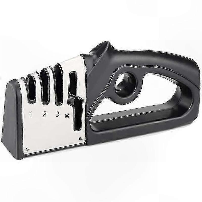 Multi-Functional Sharpener for Kitchen and Scissors, Non-Slip Design, Suitable for Stainless Steel and Ceramic Edges