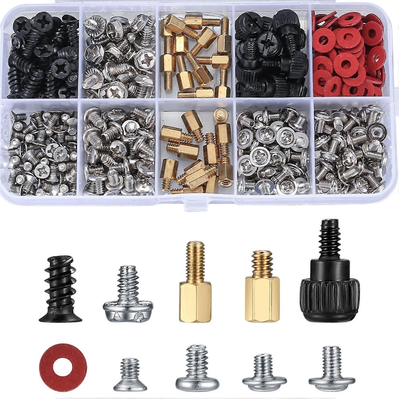 380Piece PC Screws Set, SSD Screw Set, PC Motherboard Computer Screws Spacer Kit