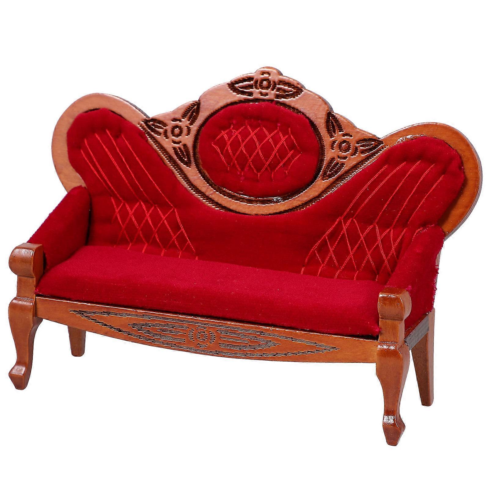 Miniature Sofa Photo Prop For House Model Decoration And Student Graduation Design 5.5X3.9X1.6in Unique Style 1Set