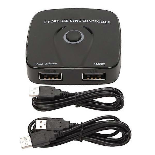 2 in 1 USB Switcher Multifunctional Stable Transmission KM USB Synchronization Switch Control USB Sharing Switch