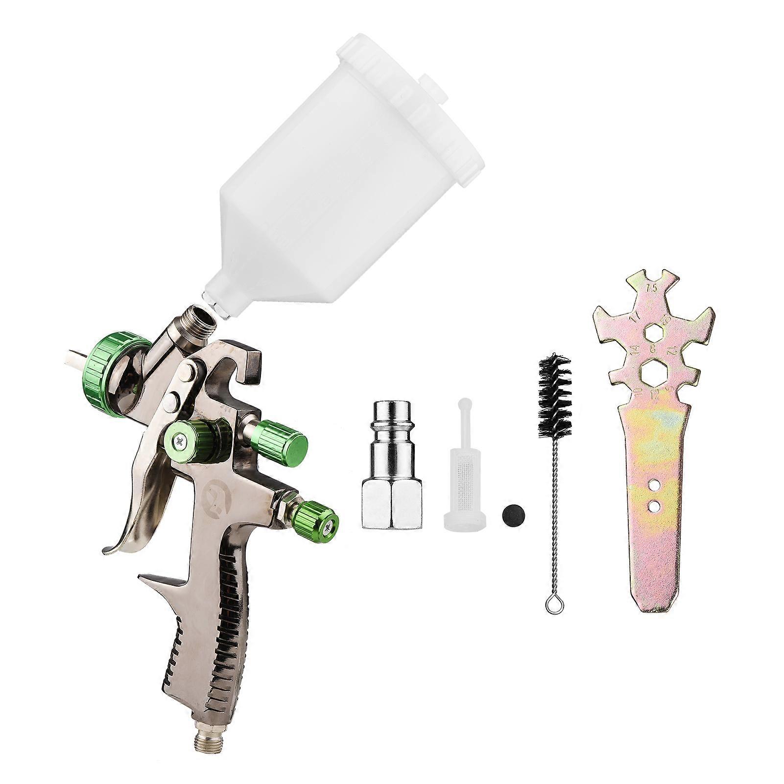 LVLP 1.3mm Air Spray Gun Kit 600cc Fluid Cup Gravity Feed Air Paint Sprayer Mini Handheld 360-degree Paint Spraying Gun