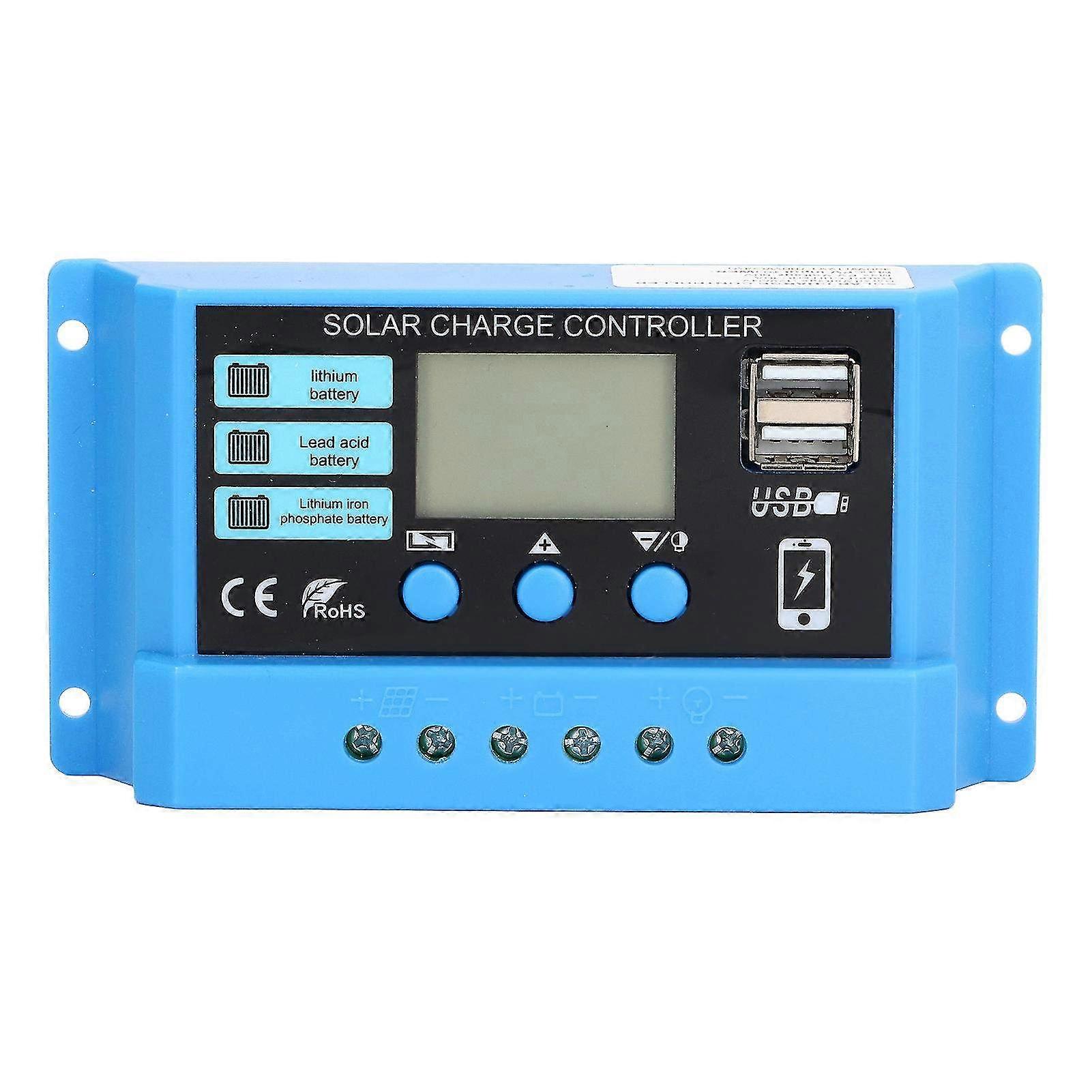 Solar Charge Controller with Dual USB Output - Photovoltaic PWM Accessory for Efficient Charging of Devices