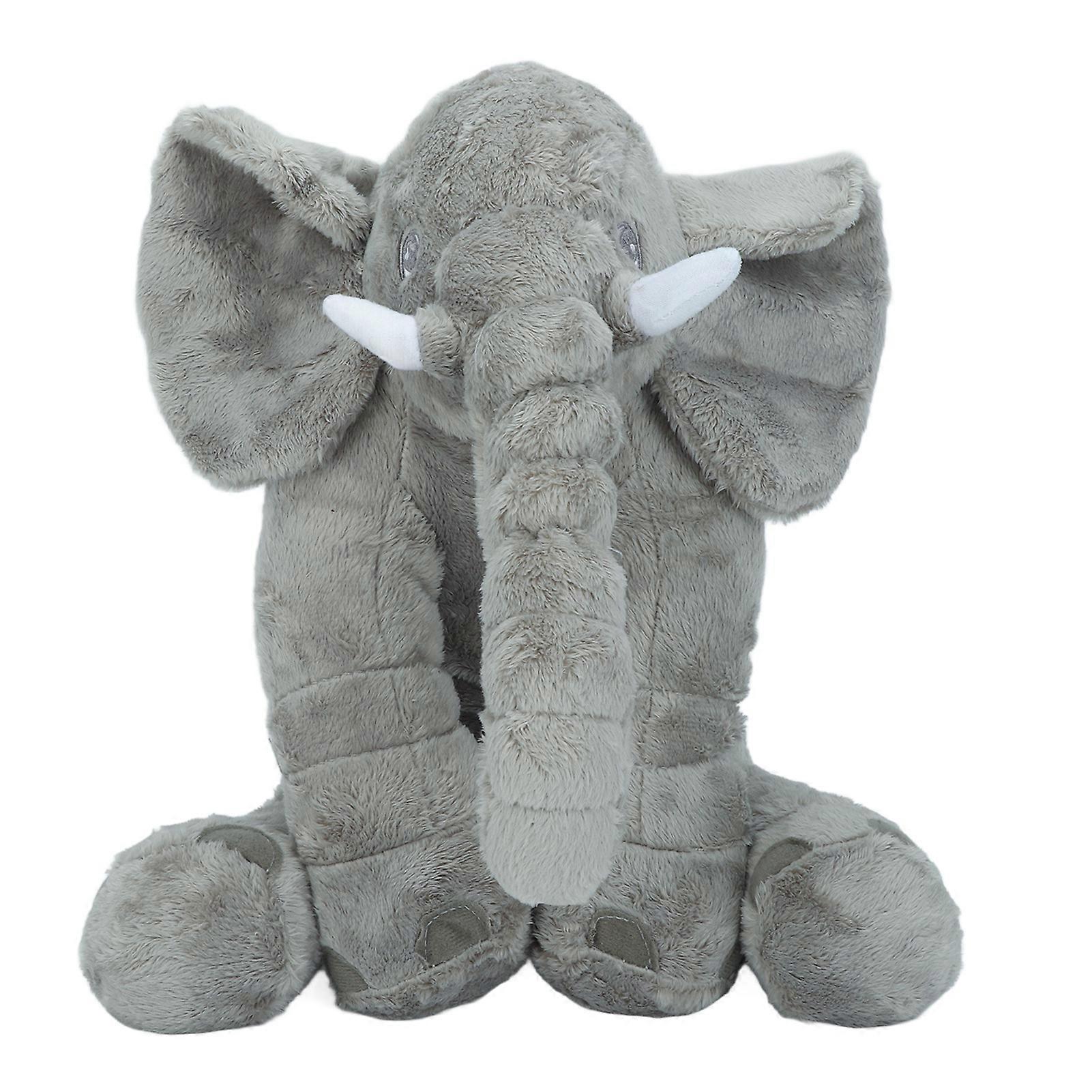 Children Soft Funny Elephant Plush Toy Throw Pillow Home Bedroom Cute Animal Stuffed Toy Decoration Gray