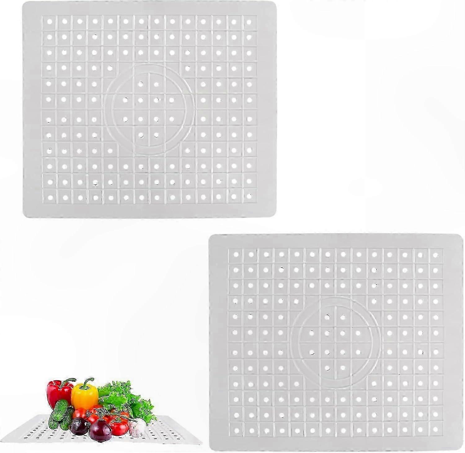 حصيرة بالوعة المطبخ 12.4x10.2 بوصة حامي حارس دفقة مطاطي غير قابل للانزلاق للأحواض