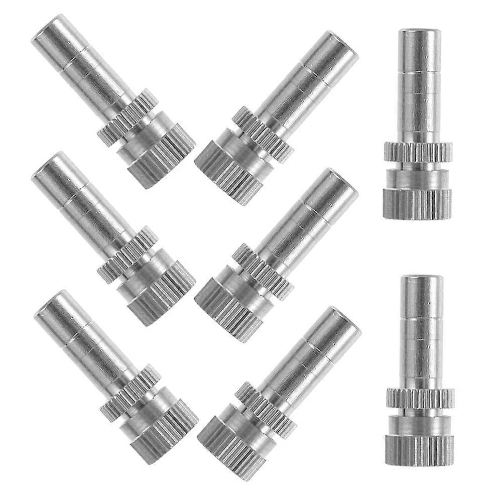 Brass Misting Nozzles for Garden Cooling Spray System Quick Connect Low Pressure 8 mm Silver