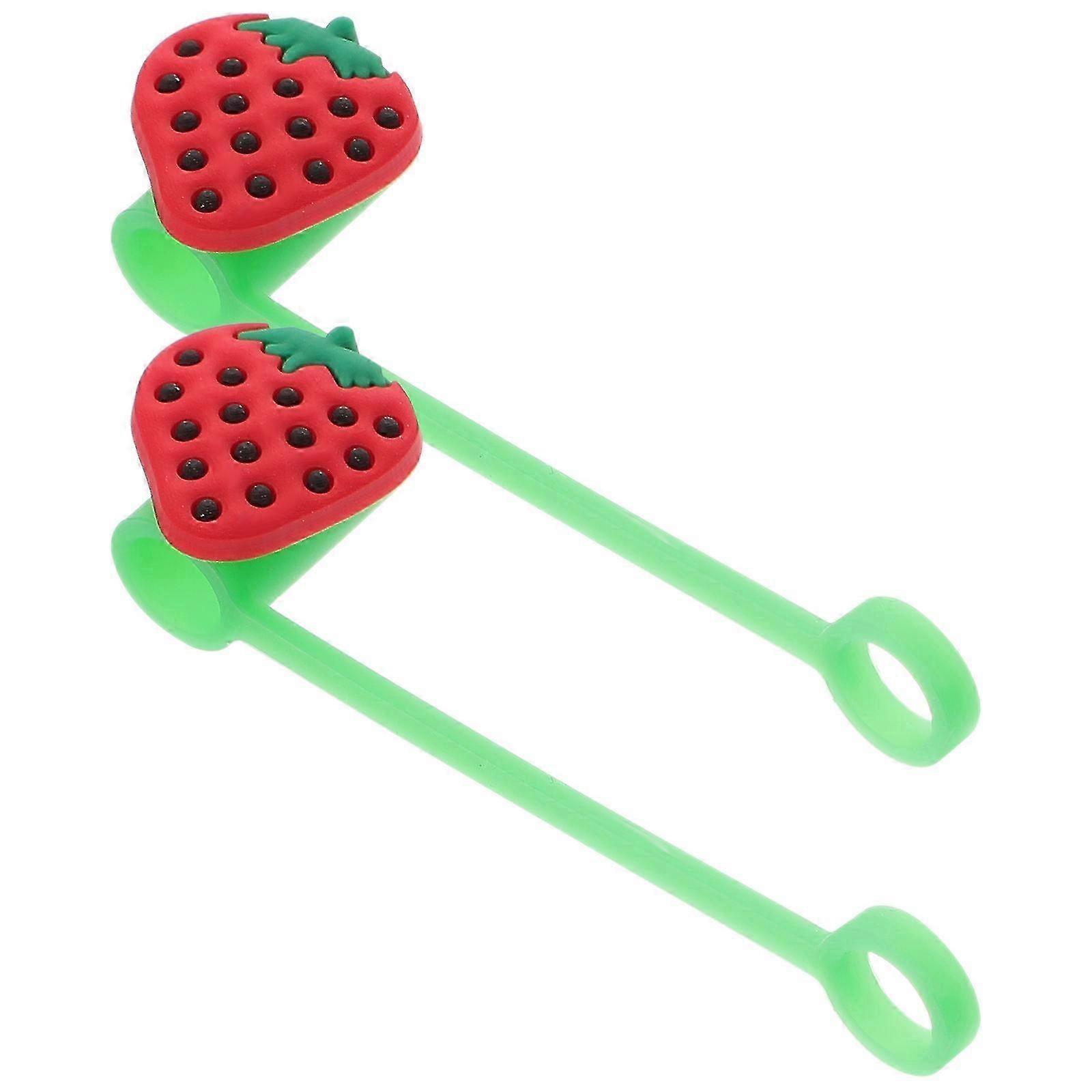 Lid Accessories Dust-Proof 2Pcs Strawberry Shape 2.2X2.1CM Material