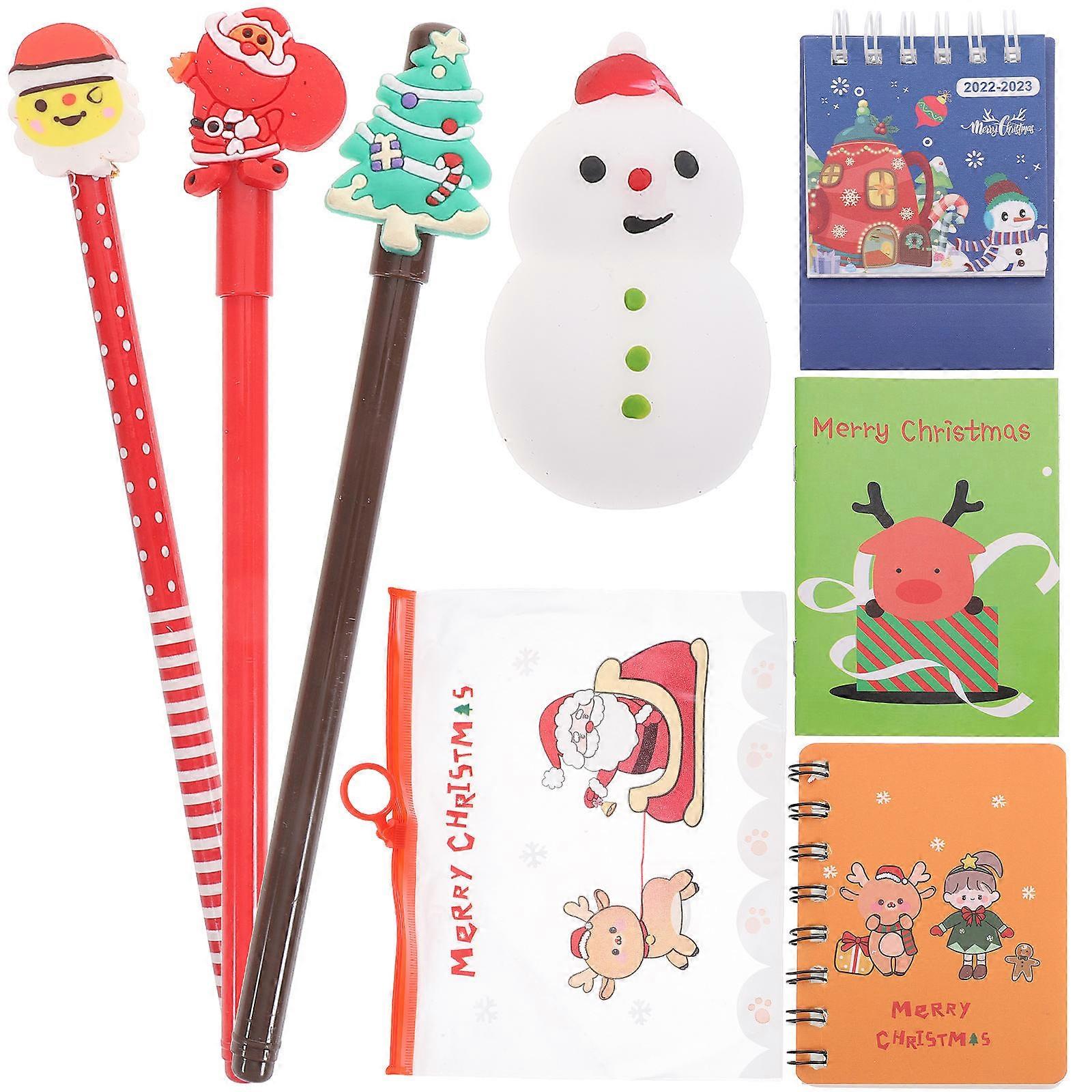 Assorted Color Christmas Theme Stationery Set Perfect For Children Party Favors Writing Learning 21X16.5X5CM 1 Set
