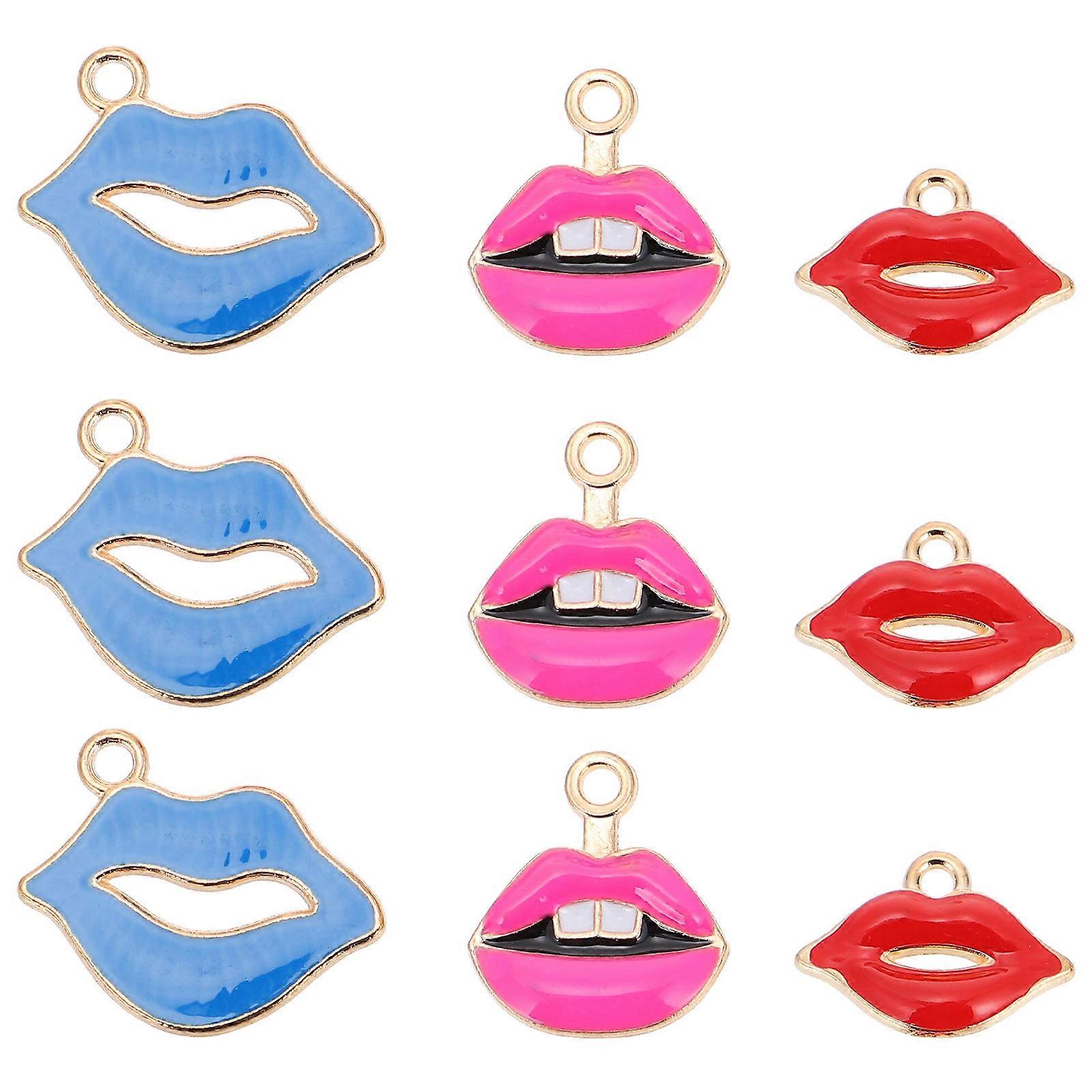 Here's a well structured product description you can use for marketing or listing the **30pcs Metal Alloy Lip Shape Charms**:
### π 30pcs Metal