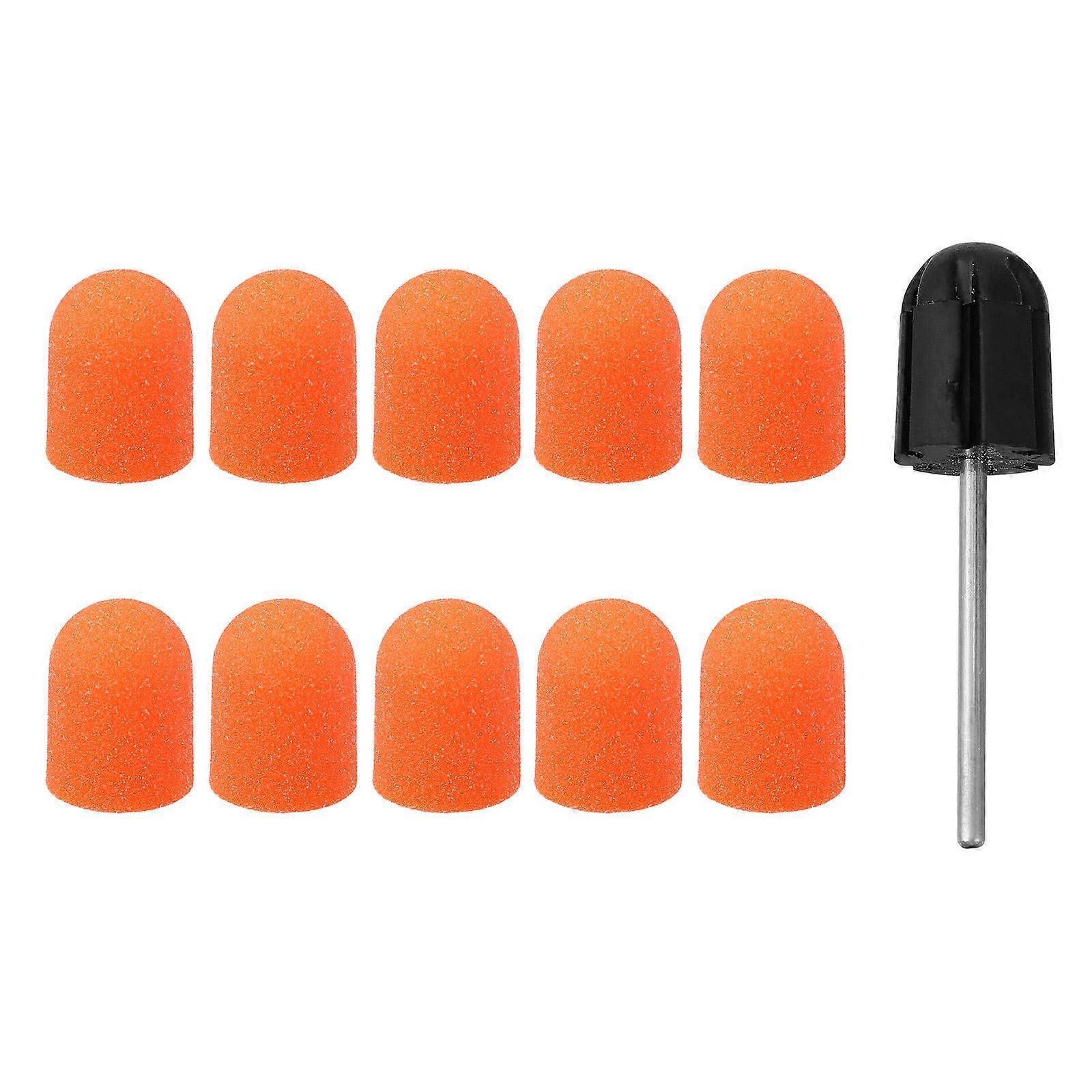 Nail Polisher Sand Caps Set Of 10Pcs For Personal And Family Use With Heat Resistance And Durability