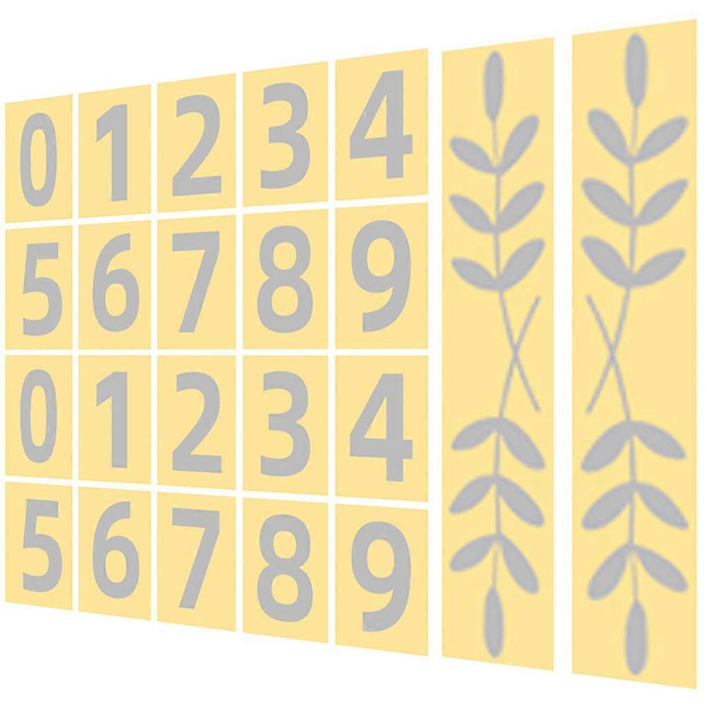 Outdoor Mailbox Numbers 4 Sets Reflective Number Sticker For Business Owners Simple Design Made From Durable PVC Material