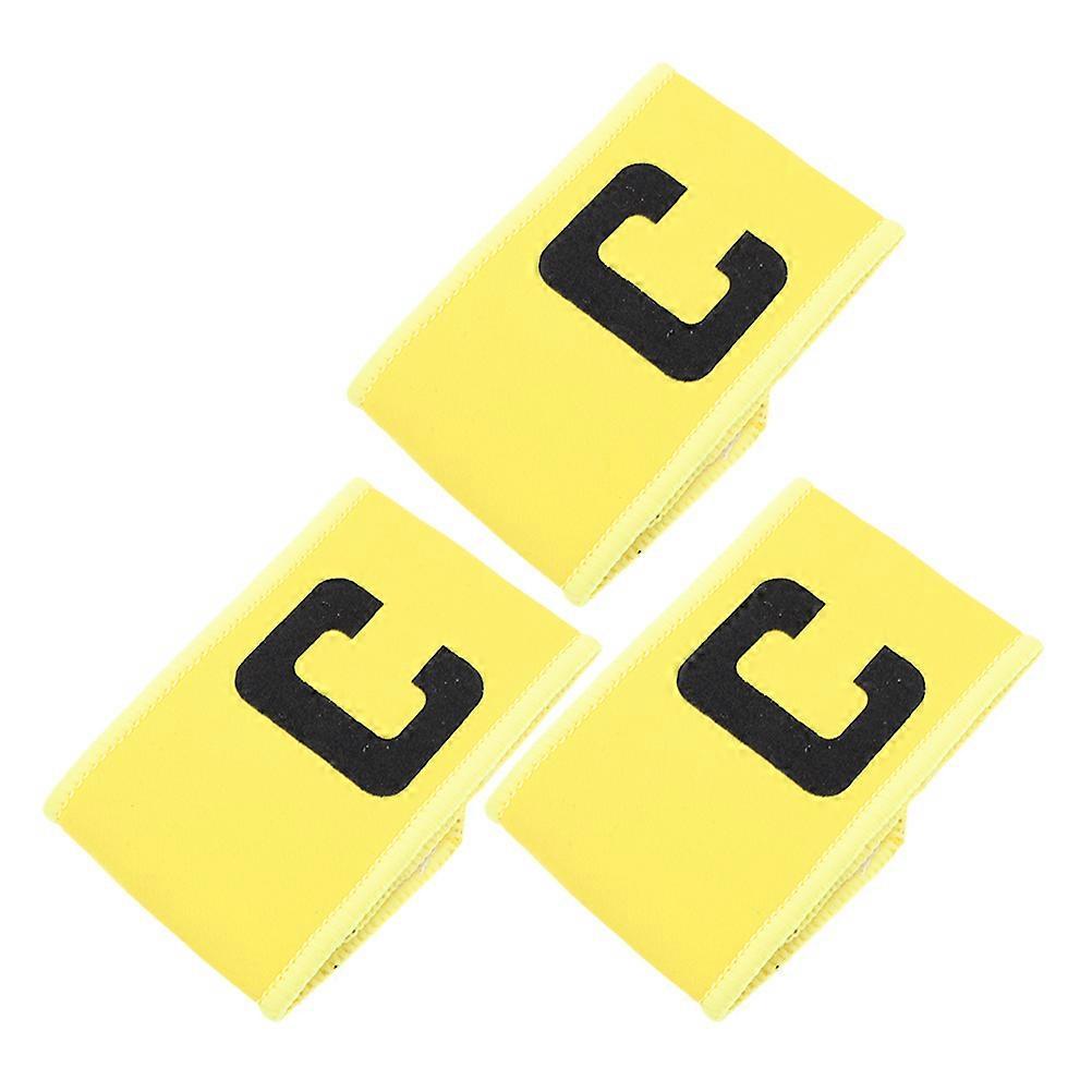 Soccer Armbands 3Pcs For Men And Women Small Size Yellow Non-Slip Feature For Games