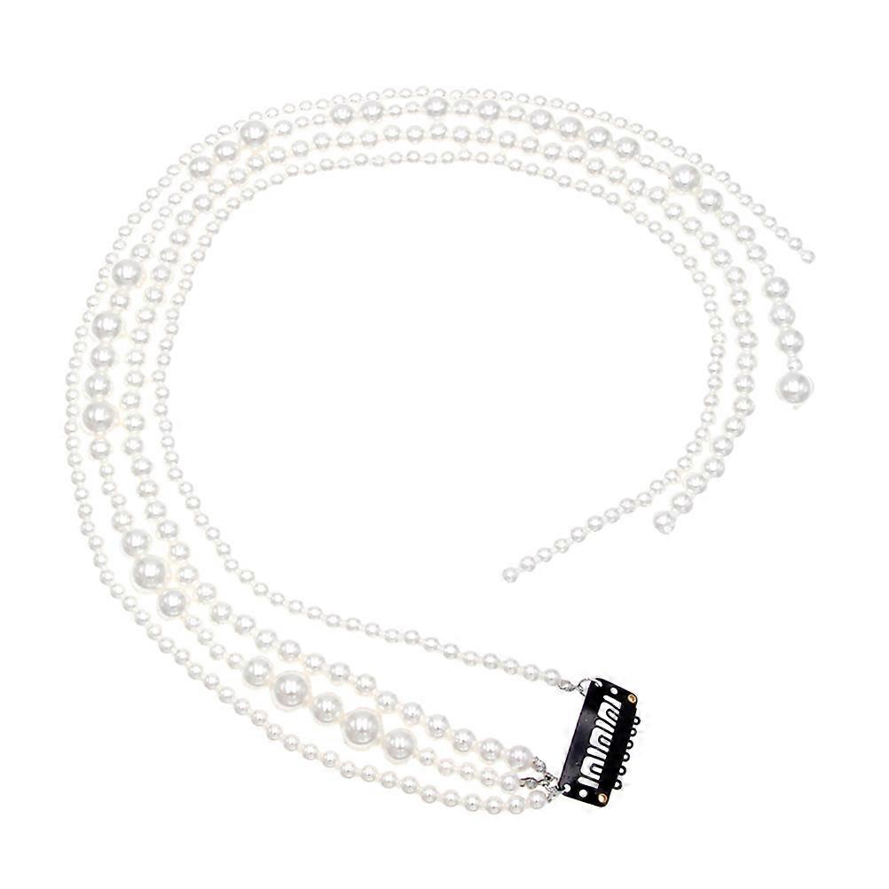 Detachable Faux Pearl Hair Extensions for Elegant Braids Clip On Style for Women Daily Wear Prom Party Use