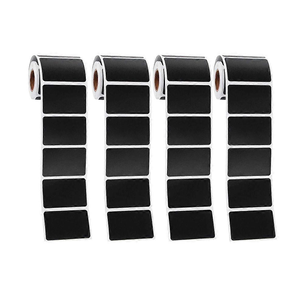 4Pcs Kitchen Organizers Pantry Labels Rectangular Chalkboard Stickers Black Removable Tag