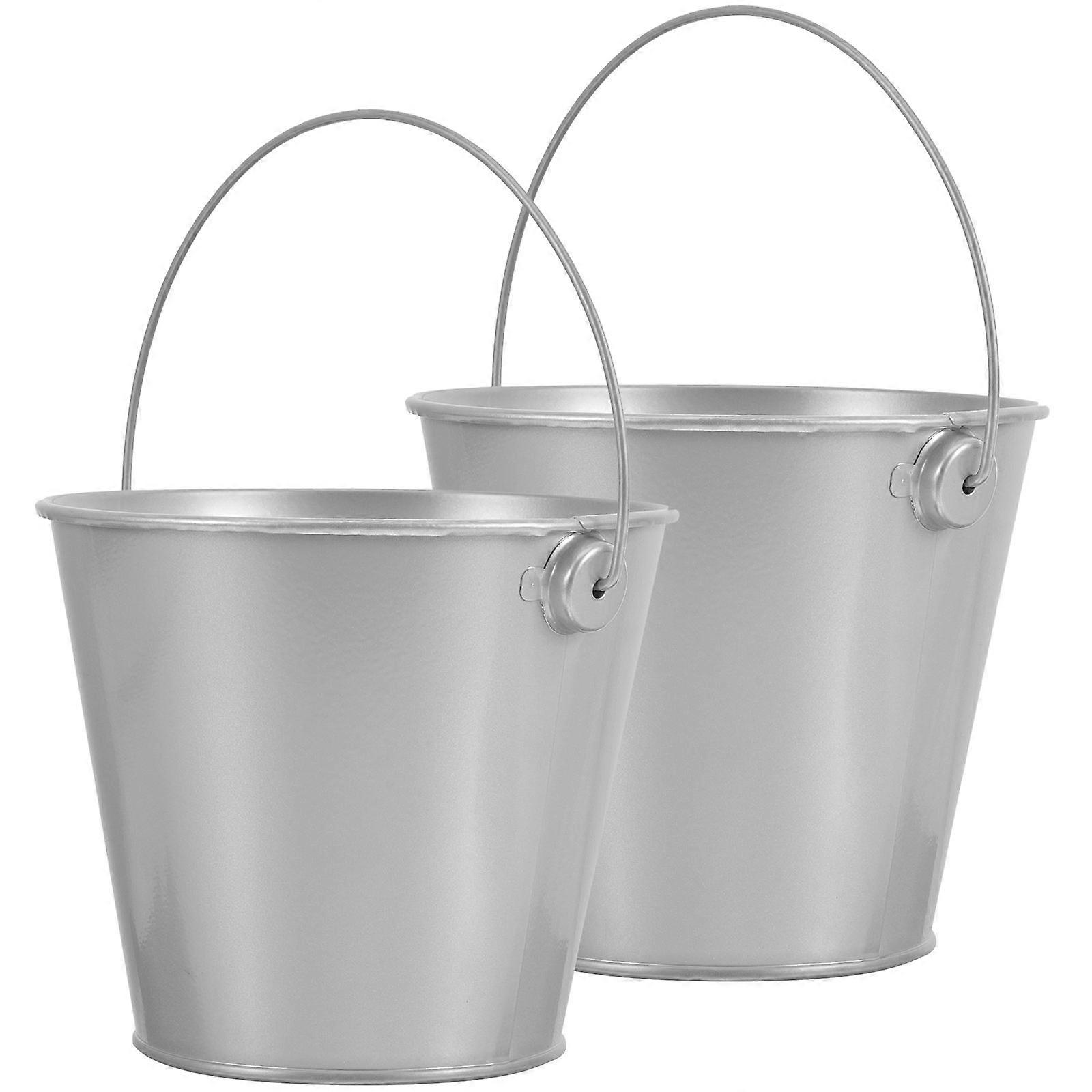 Creative Succulent Pot 2Pcs Ideal For Balcony Flower Pot Decoration With Retro Iron Material Features
