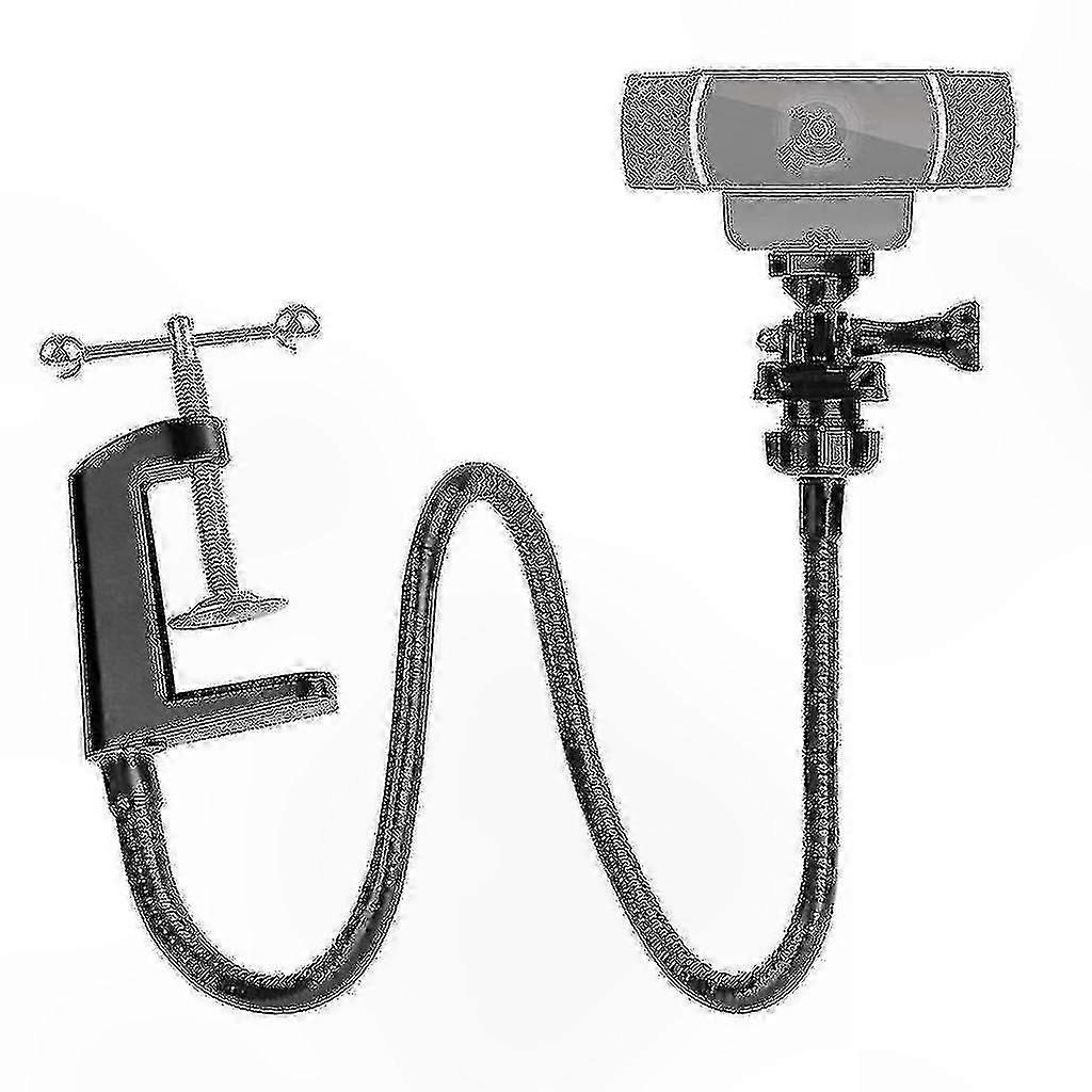 Flexible Gooseneck Webcam Stand with Desk Clamp, Compatible with Multiple Webcam Models