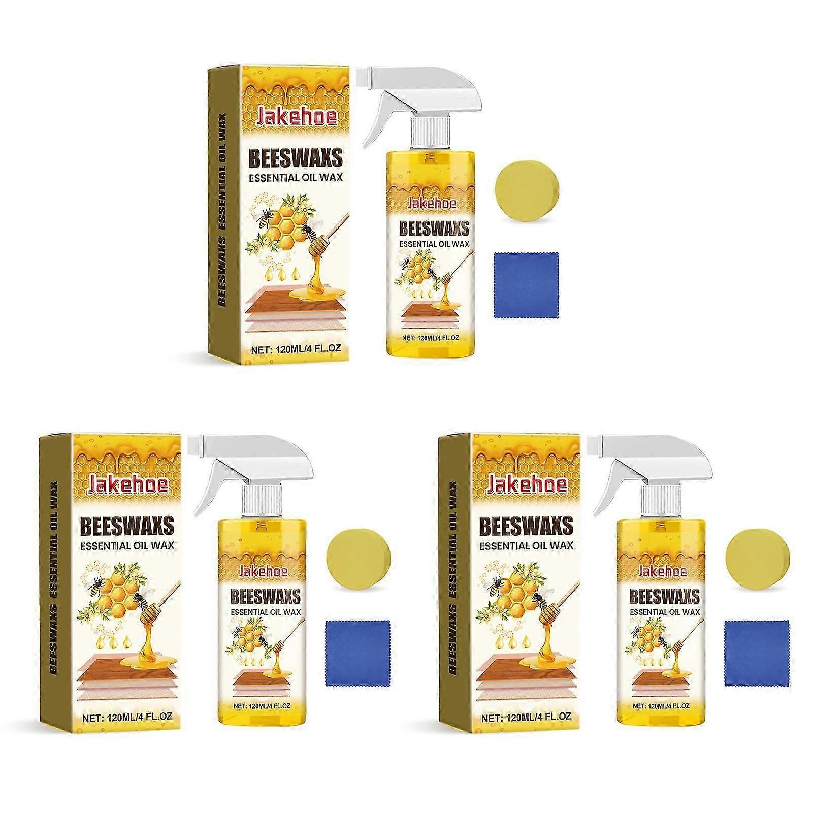 Beeswax Essential Oil Wax Spray, Furniture Polish Care Beeswax Spray Restorer For Floors Furnitures, Scratch Repair Polish Liquid