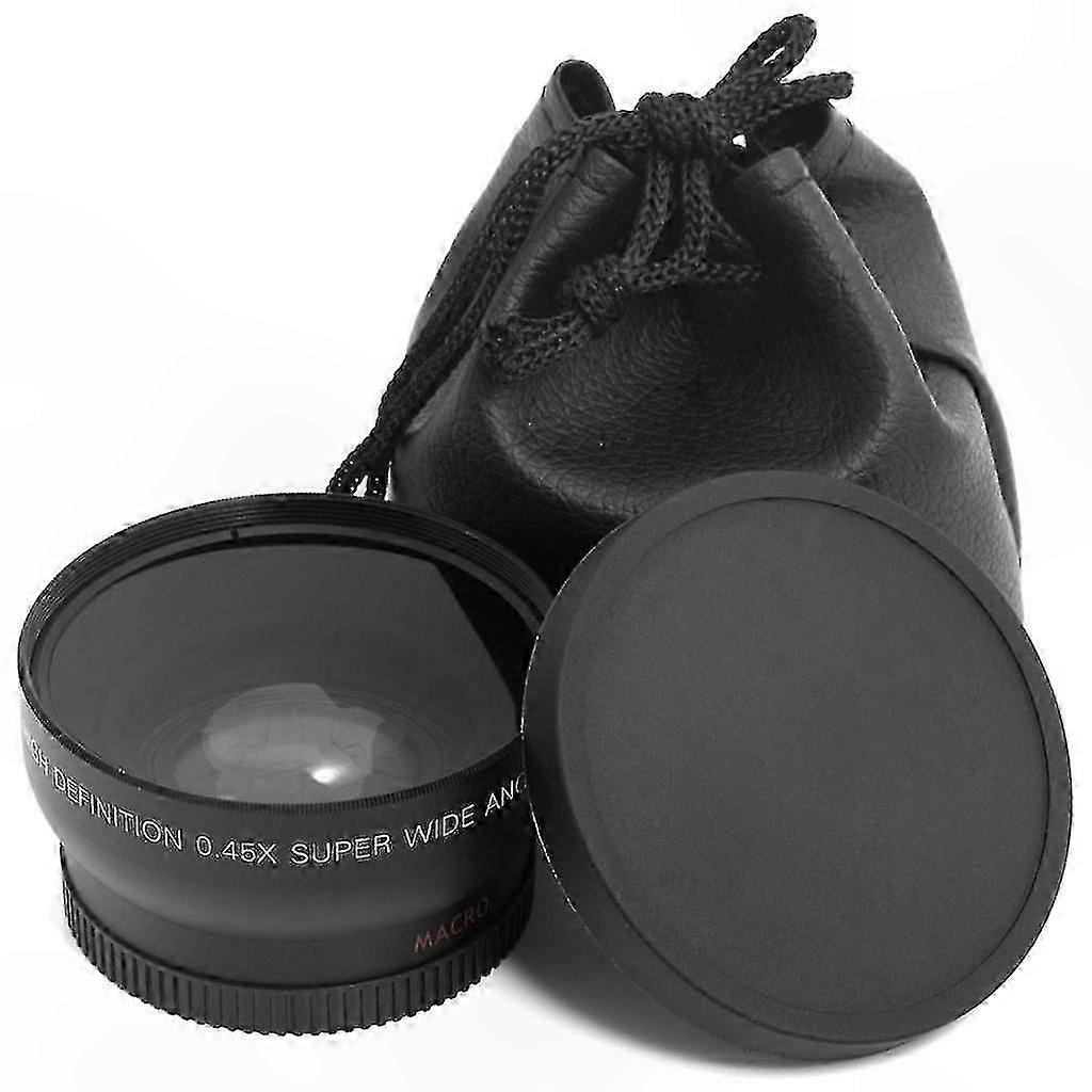 0.45x HD Macro Wide Angle Lens for  DSLR Cameras, 55mm Filter Thread Size