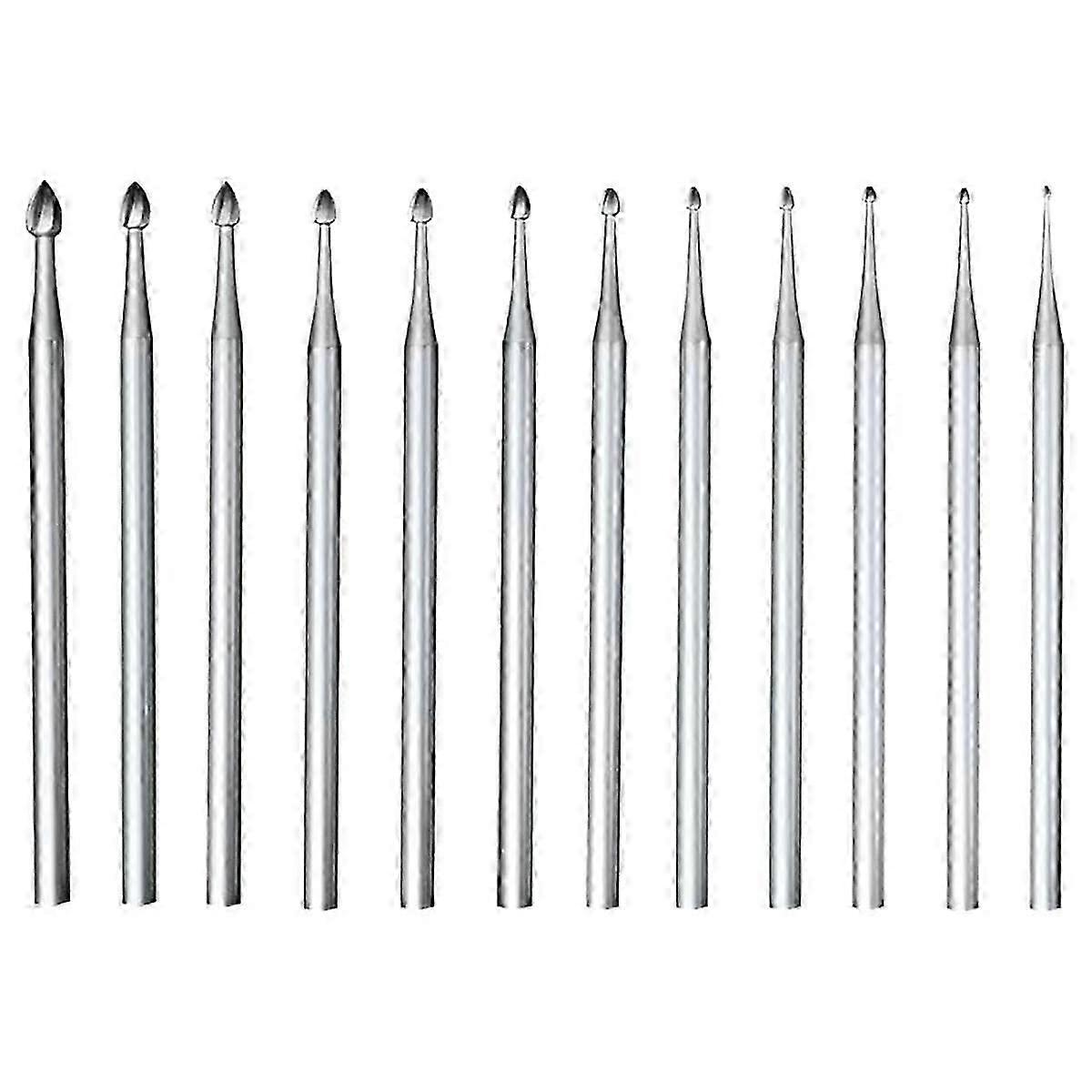 12 Pcs Jewelry Bud Burr, 3/32Inch Shank Lapidary Making Tools Carving Bits suitable for  Rotary Tools
