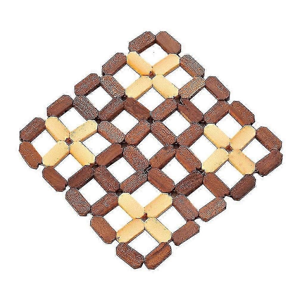 Bamboo Drink Home Coaster Tea Coffee Cup Table Mat Durable Square Placemat (5pcs)