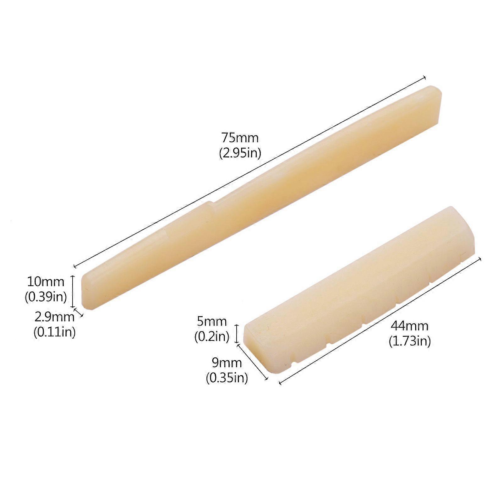 Siodło gitarowe i orzech Real Bone Material 2szt dla 6 Strings Gitara akustyczna