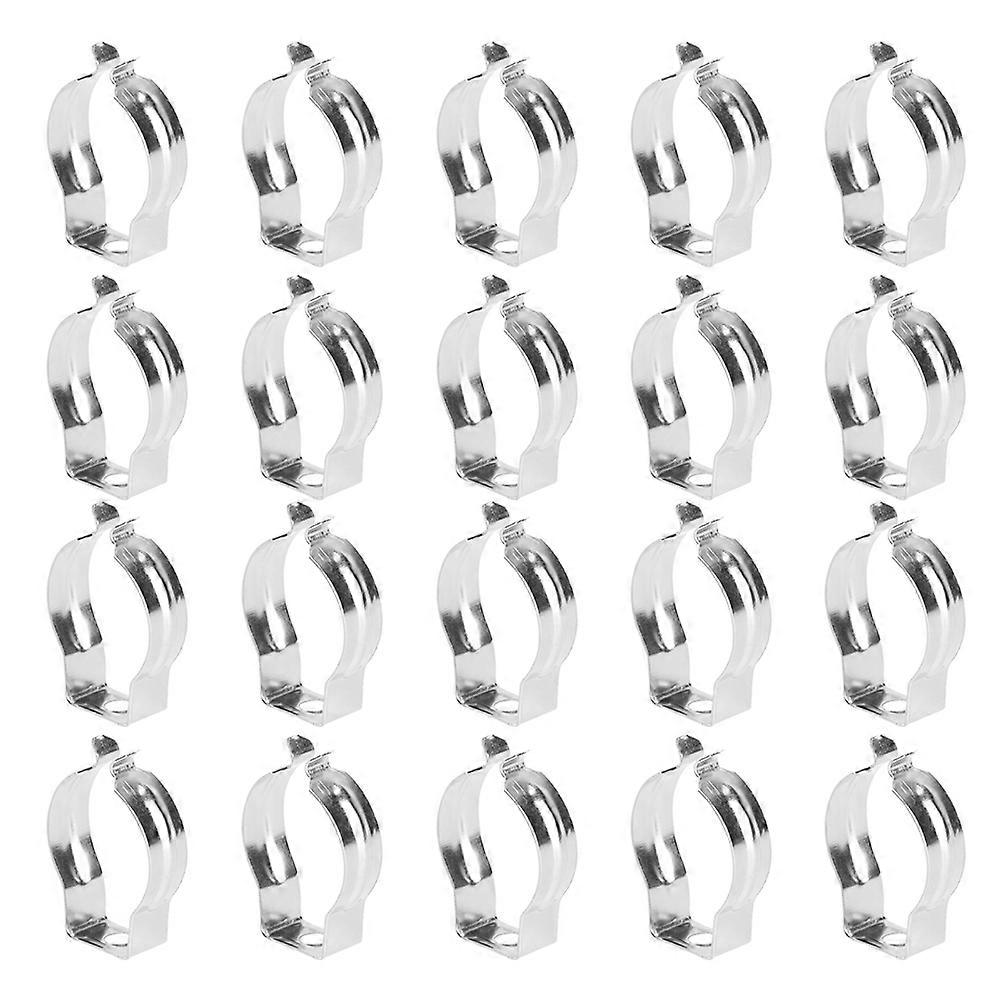 LED Tube Light Mounting Clips with Lamp Holders in Silver Color for Fixation 50 Pieces Manganese