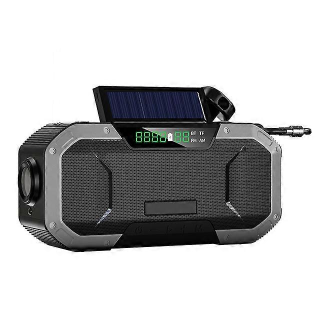 Luxora New Multifunctional Hand Radio Solar Crank AM/FM Waterproof Radio Use Emergency LED Flashlight And Powerk Charger