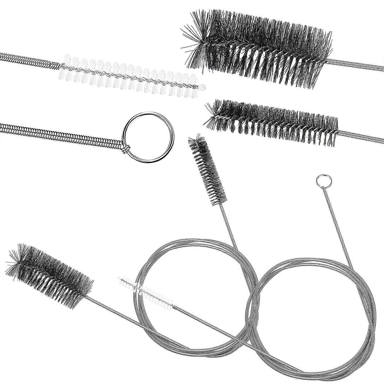 2 Pcs Drain Brushes Flexible Long Pipe Brushes Cleaning Brushes with Soft Nylon Bristles Dredging Tools