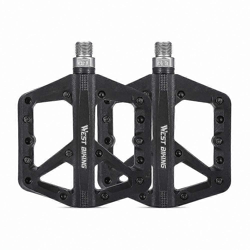 Durable Nylon Bicycle Pedals with Dual Sealed Bearings - Non-Slip, Weatherproof, Wide Surface for Cycling Enthusiasts