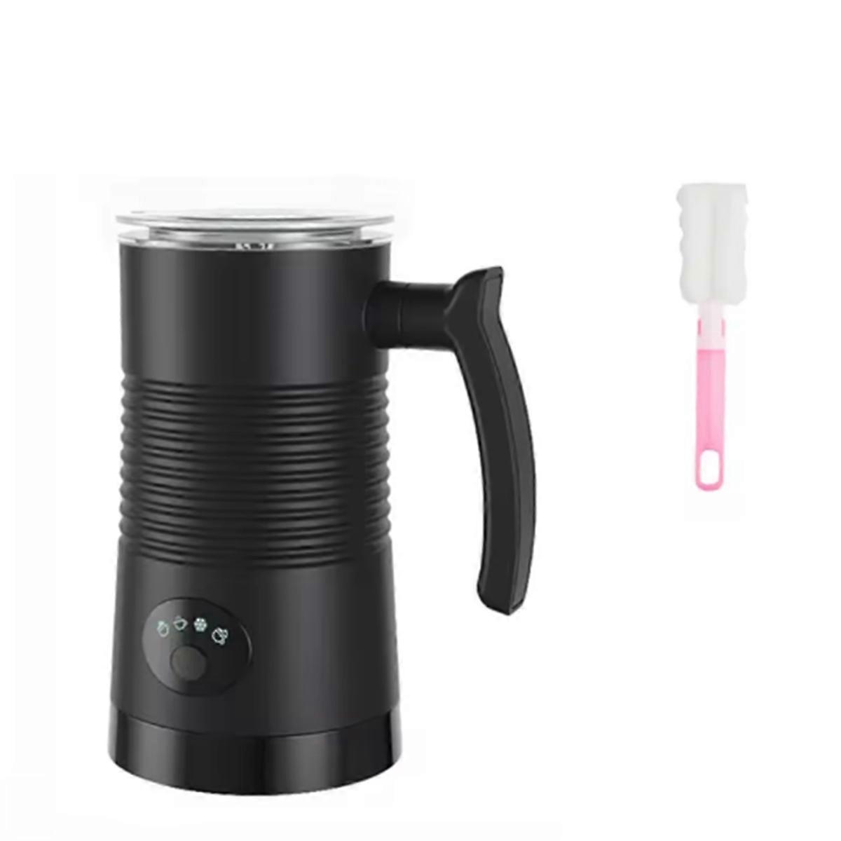 4-in-1 Electric Hot and Cold Foam Maker 400W Automatic Milk Foamer Machine for Coffee Cappuccino Latte EU Plug Black