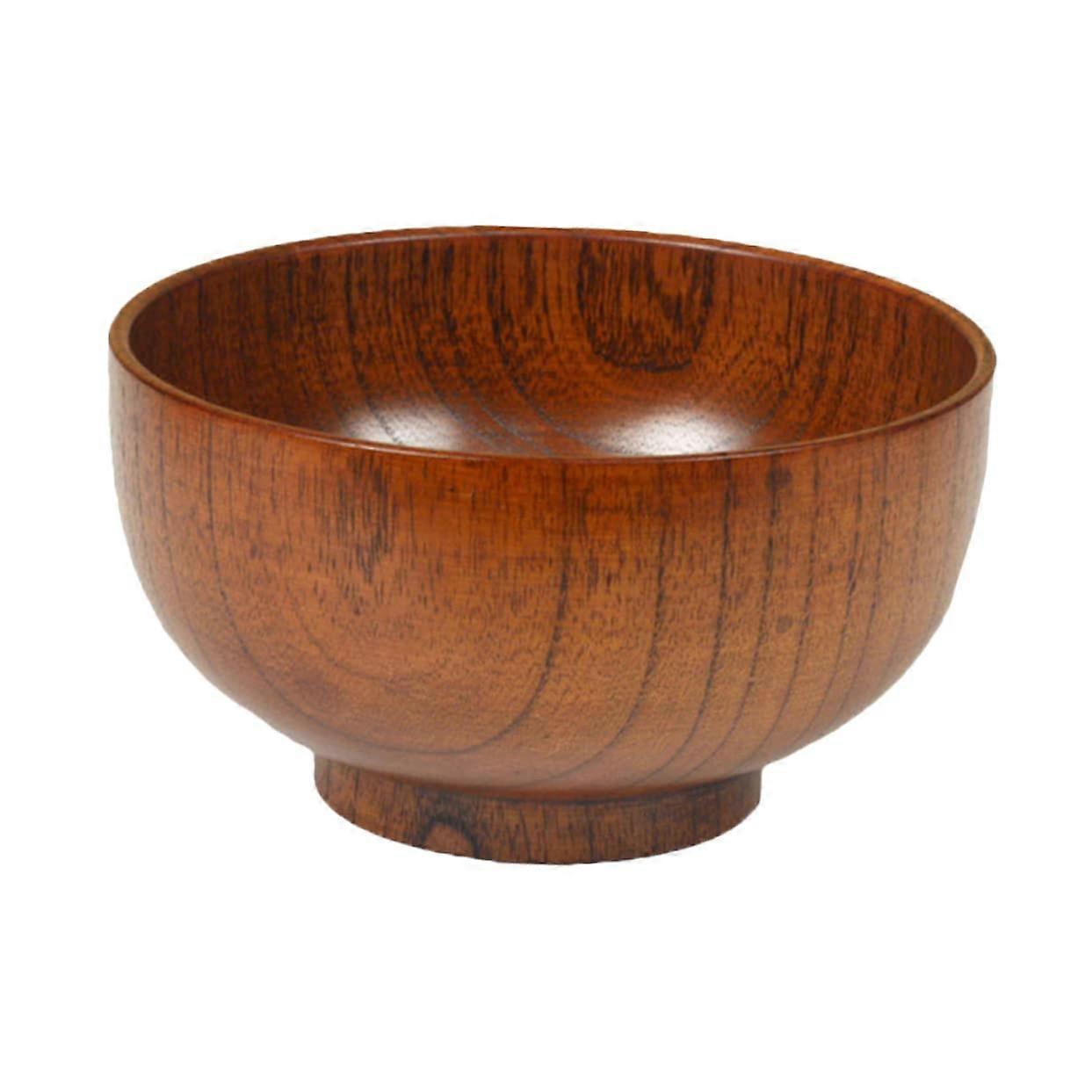 Wooden Rice Bowl 1Pc, Smooth Shaped, For Toddlers, Toddler Friendly Tableware, 9.5cm, Home And Festive Dining