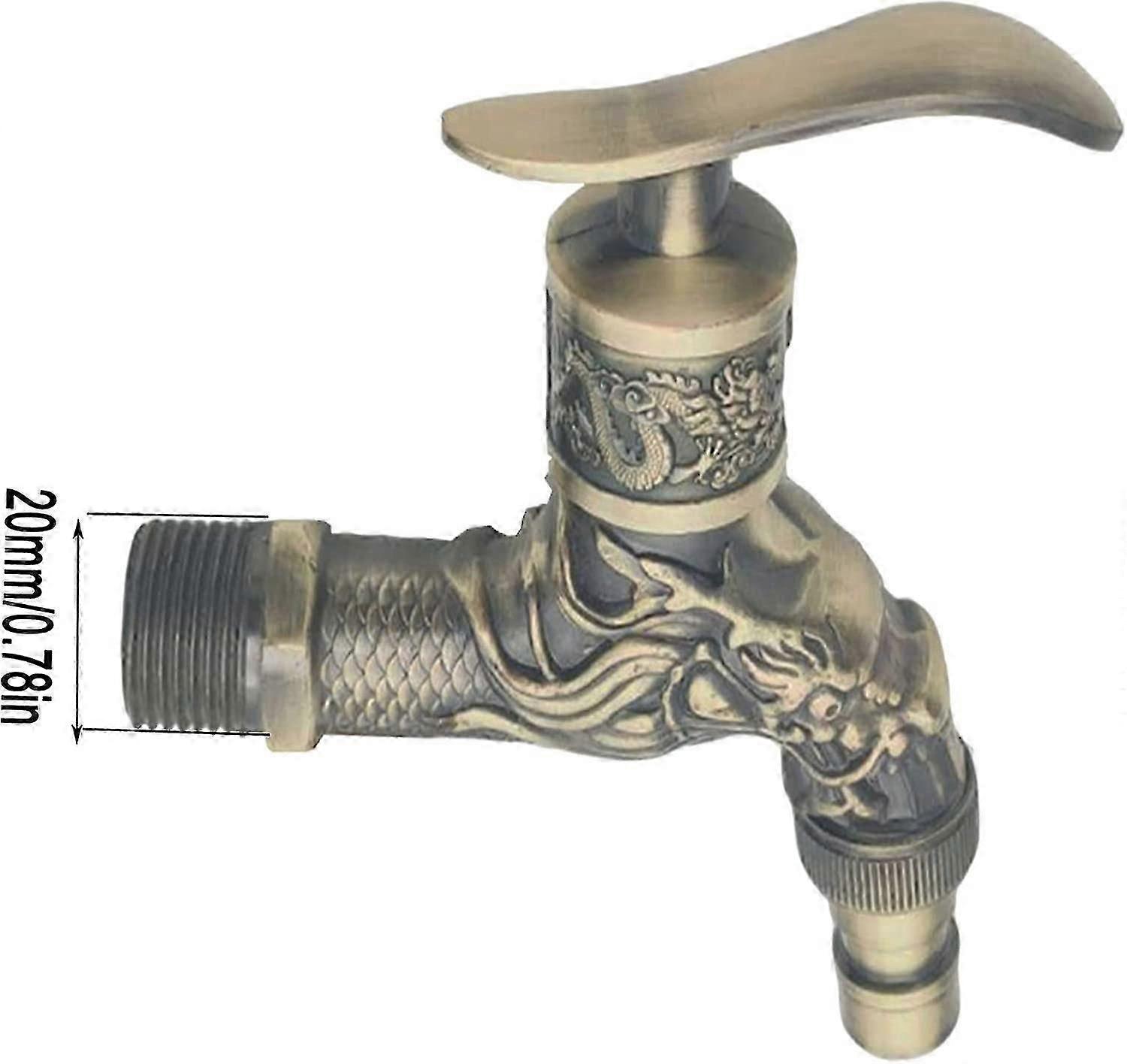 Robinet vintage en laiton pour lavabo, style antique
