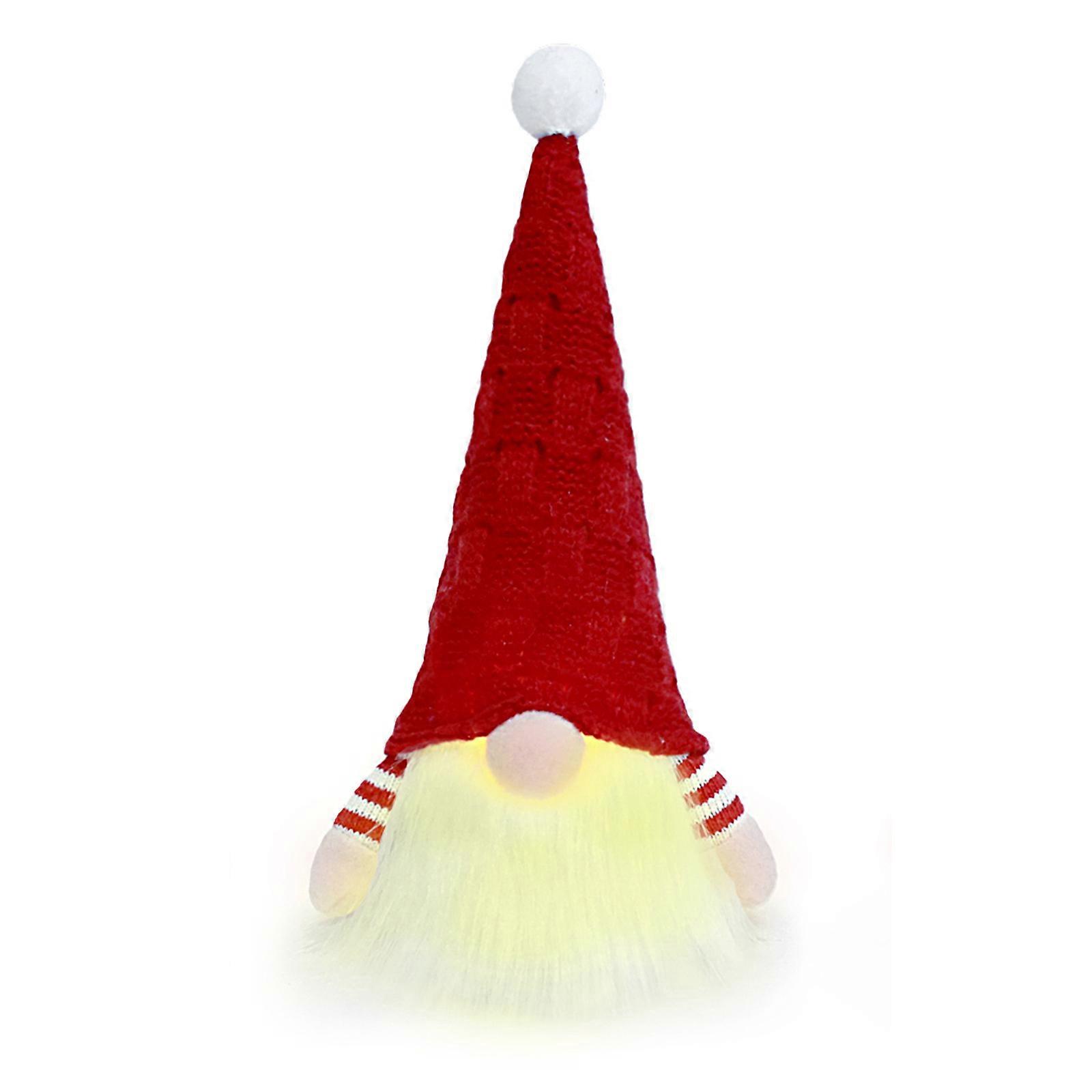 Christmas Cartoon Illuminated Ornament On Wood With Cloth Decor Red Green Gray ML-O1067ABC