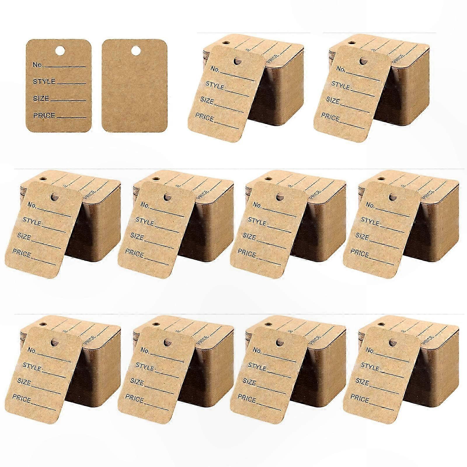 1000 Count Pre-Printed Perforated Merchandise Price Tags for Clothing Labels