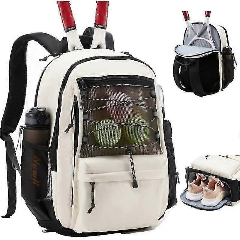 Racket bag, sports racket backpack, large capacity travel layered storage bag, shoes independent compartment