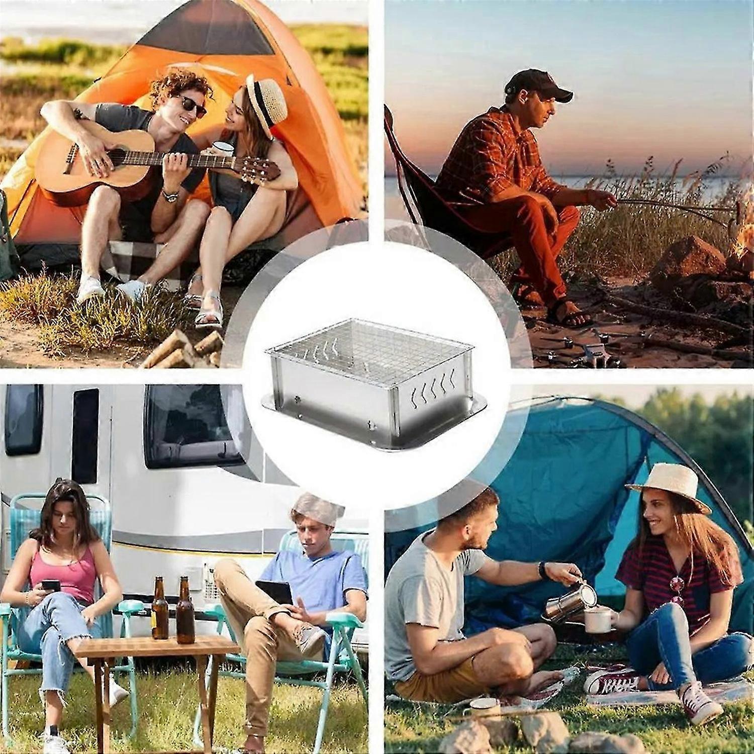 Small Grill Portable Foldable Grill Outdoor Grill Without tray