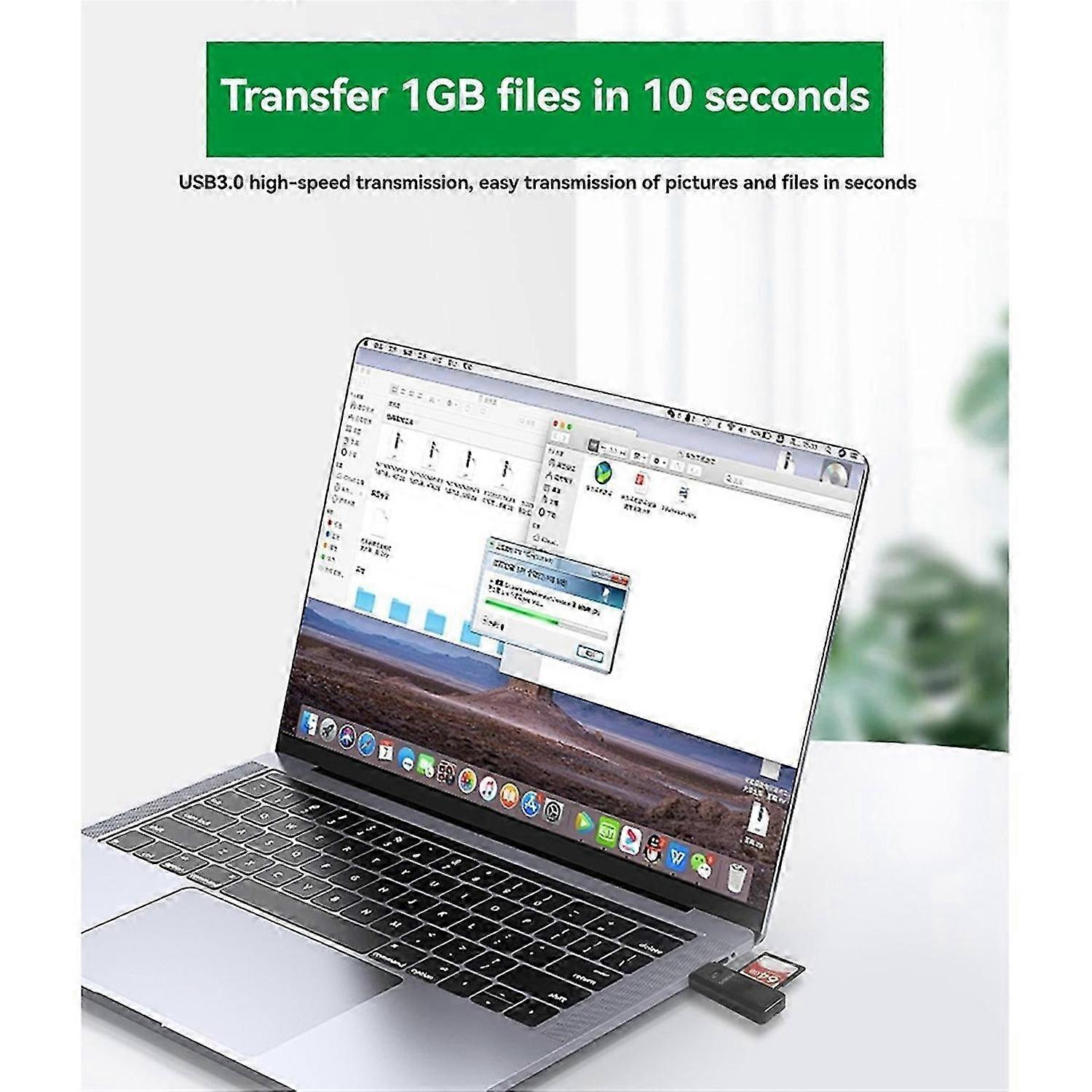 2 in 1 USB 3.0 Card Reader TF/SD Card Reader High Speed Data White