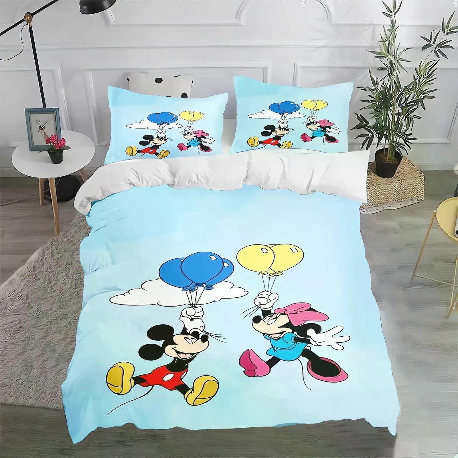 TE3313 3D Mickey Mouse duvet cover pillowcase, cartoon comforter sets, home bedding set, adult or child gift 2/3pcs