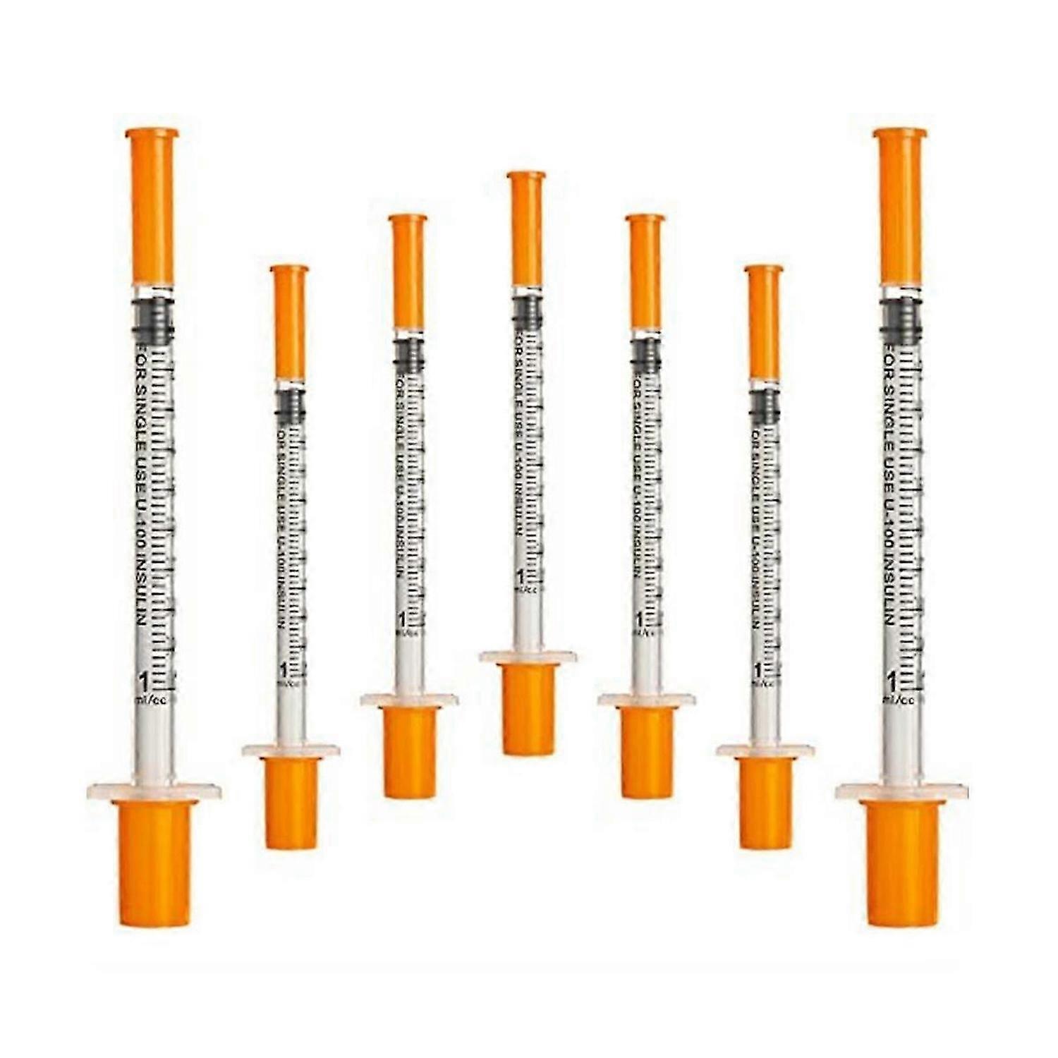 50Pcs/Pack 1ML Syringe with 30G (8Mm Long) Lab Supplies Individually Sealed Package