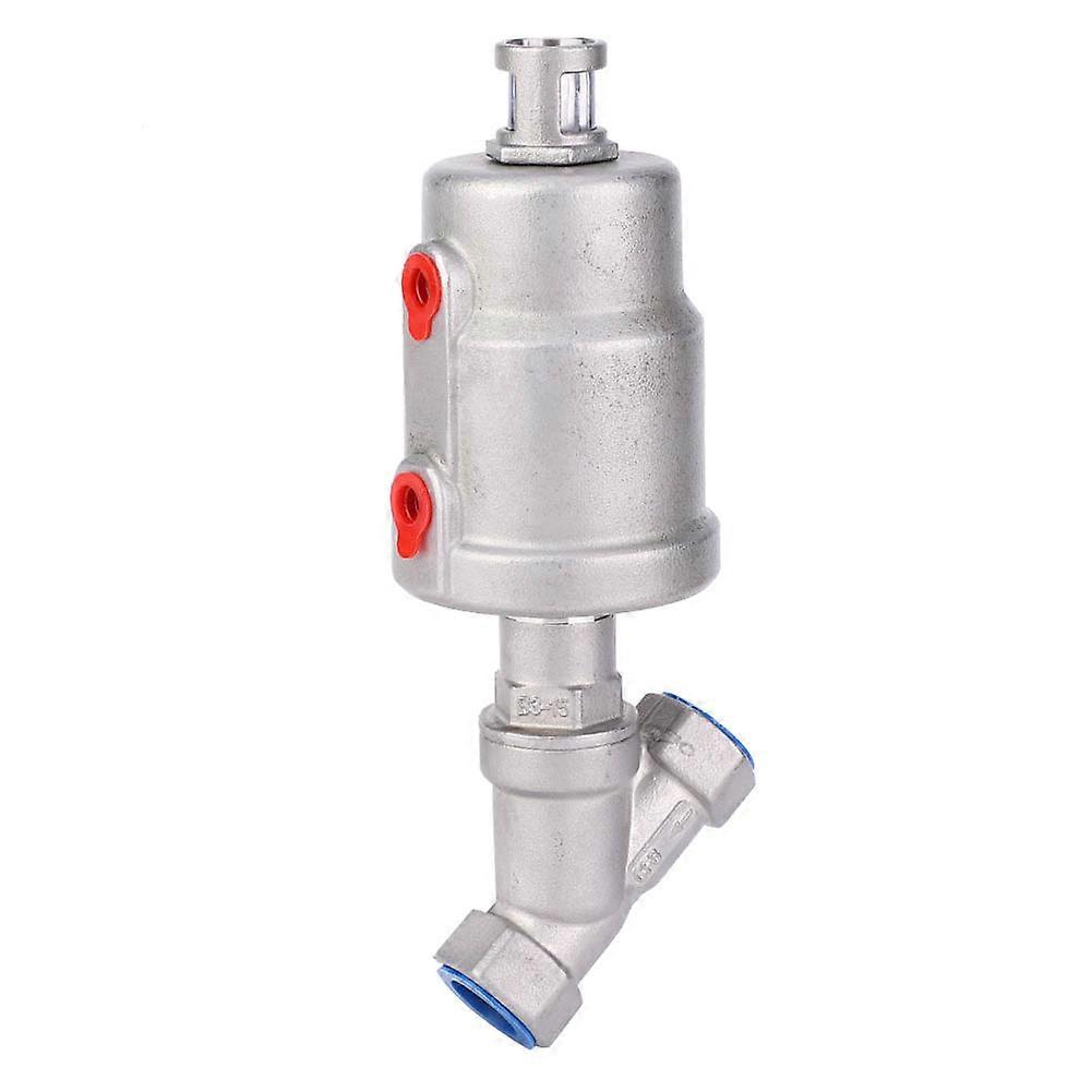 Vanne à siège incliné, actionnée par air, filetage femelle, vanne à vapeur pneumatique en acier inoxydable, 1/2 po DN15