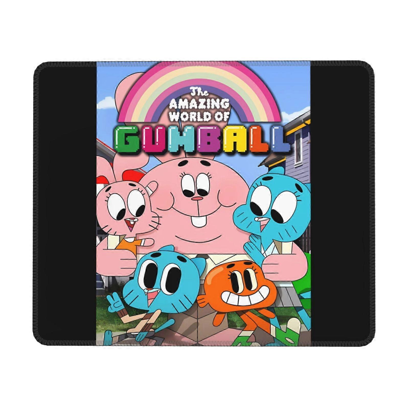 Rubber Lock Edge Mouse Pad for PC/Laptop, Office Desk Pad, Gumball Themed Multi-Use Mouse Mat