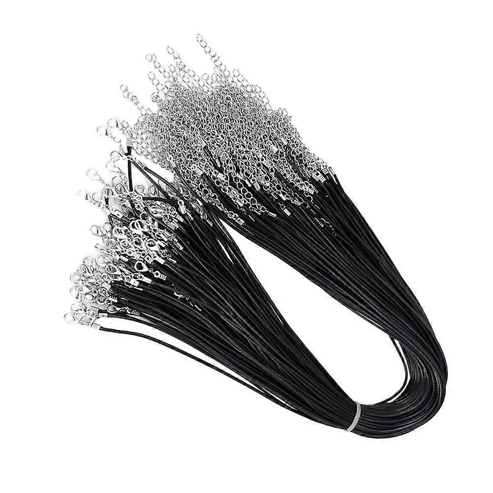 Rope String Necklace for Crafting with 600Pcs Black Pendants