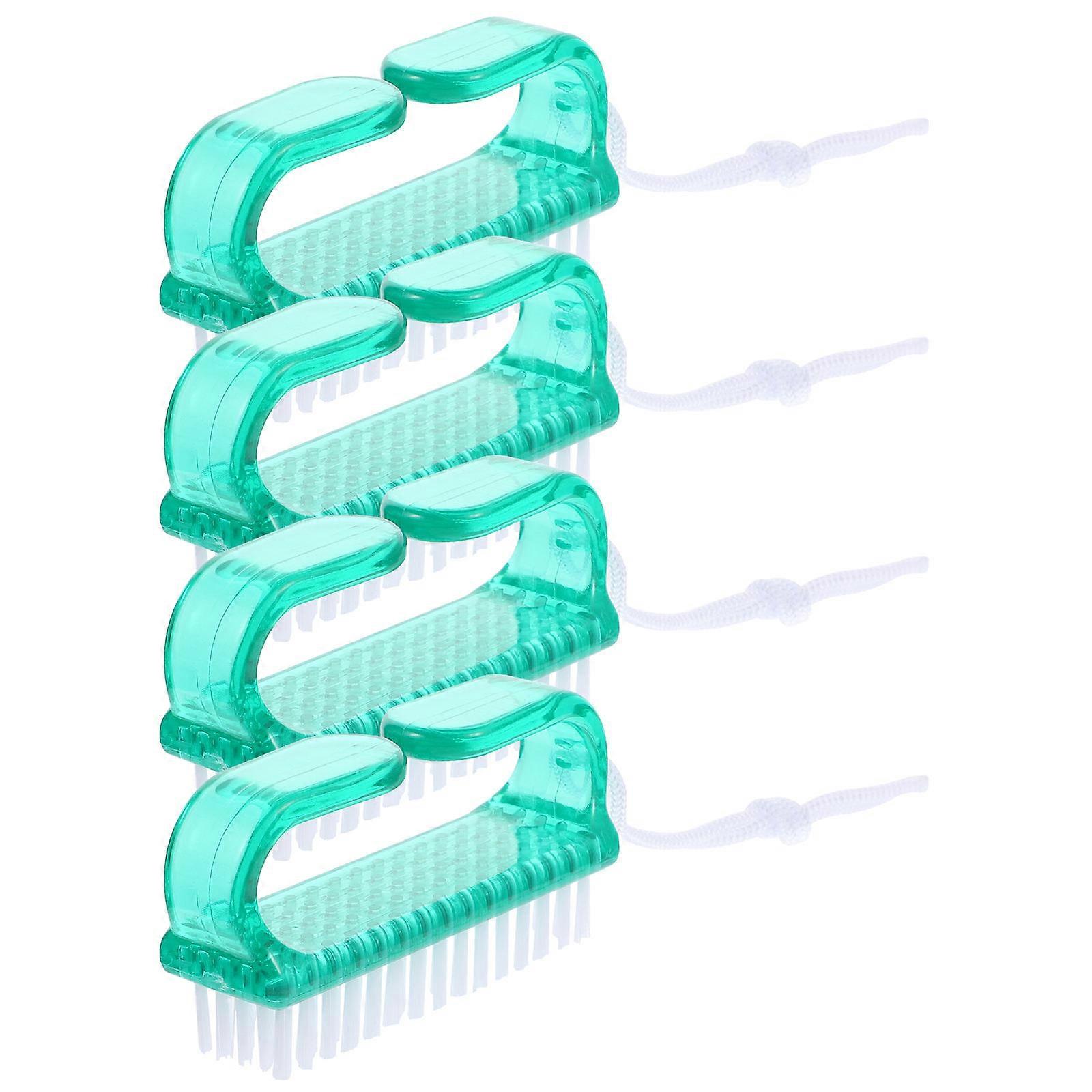 Nail Scrub Brush Nail Cleaner Brush for Cleaning Use 4Pcs Plastic Handle