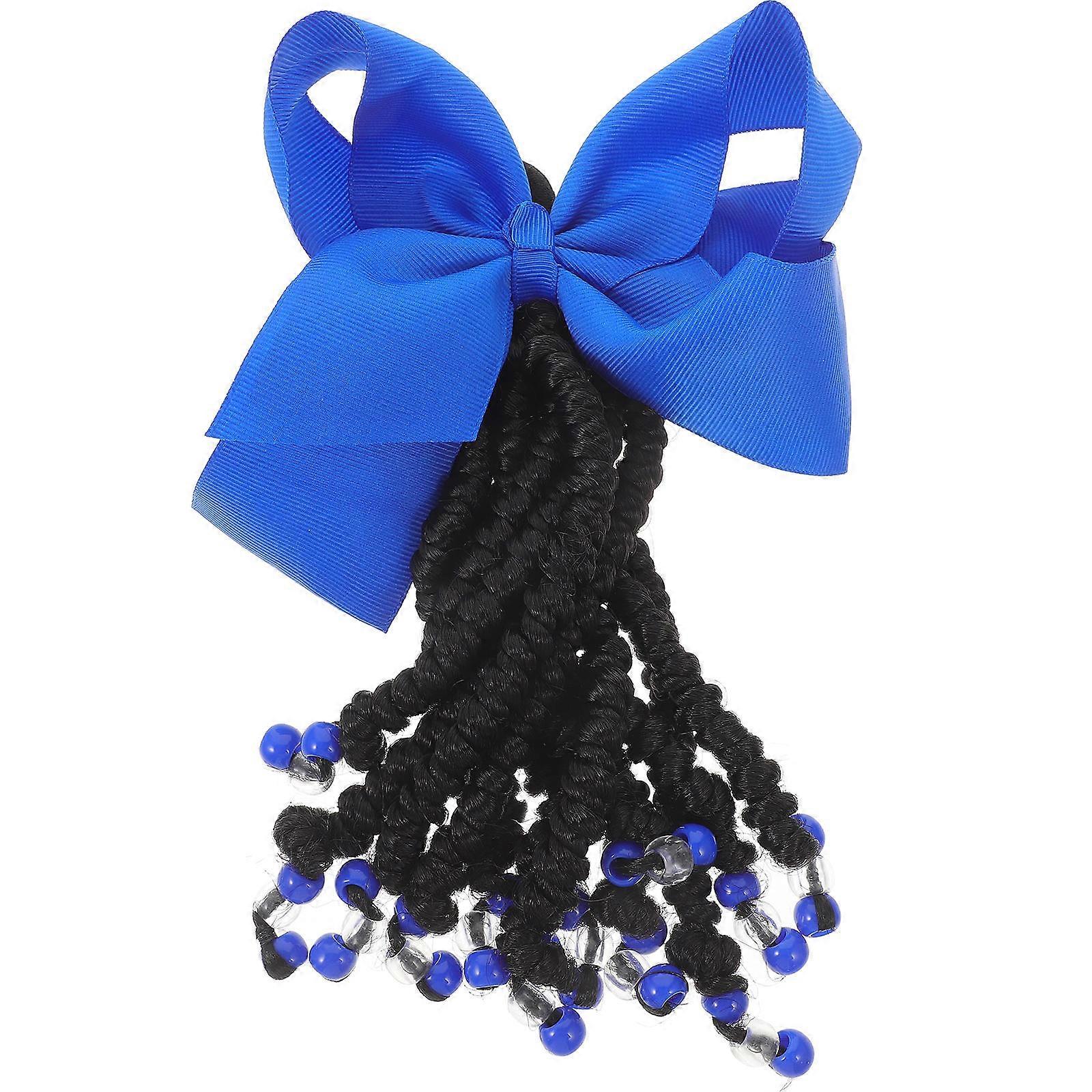 Synthetic Ponytail Extension Hairpiece with Bowknot for Kids 4Pcs