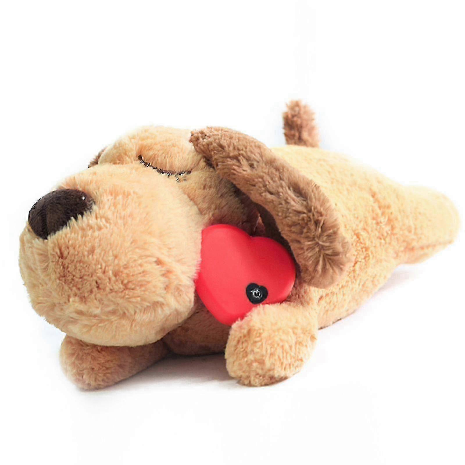 Heartbeat dog toy for puppies, soft plush sleeping buddy for anxiety relief