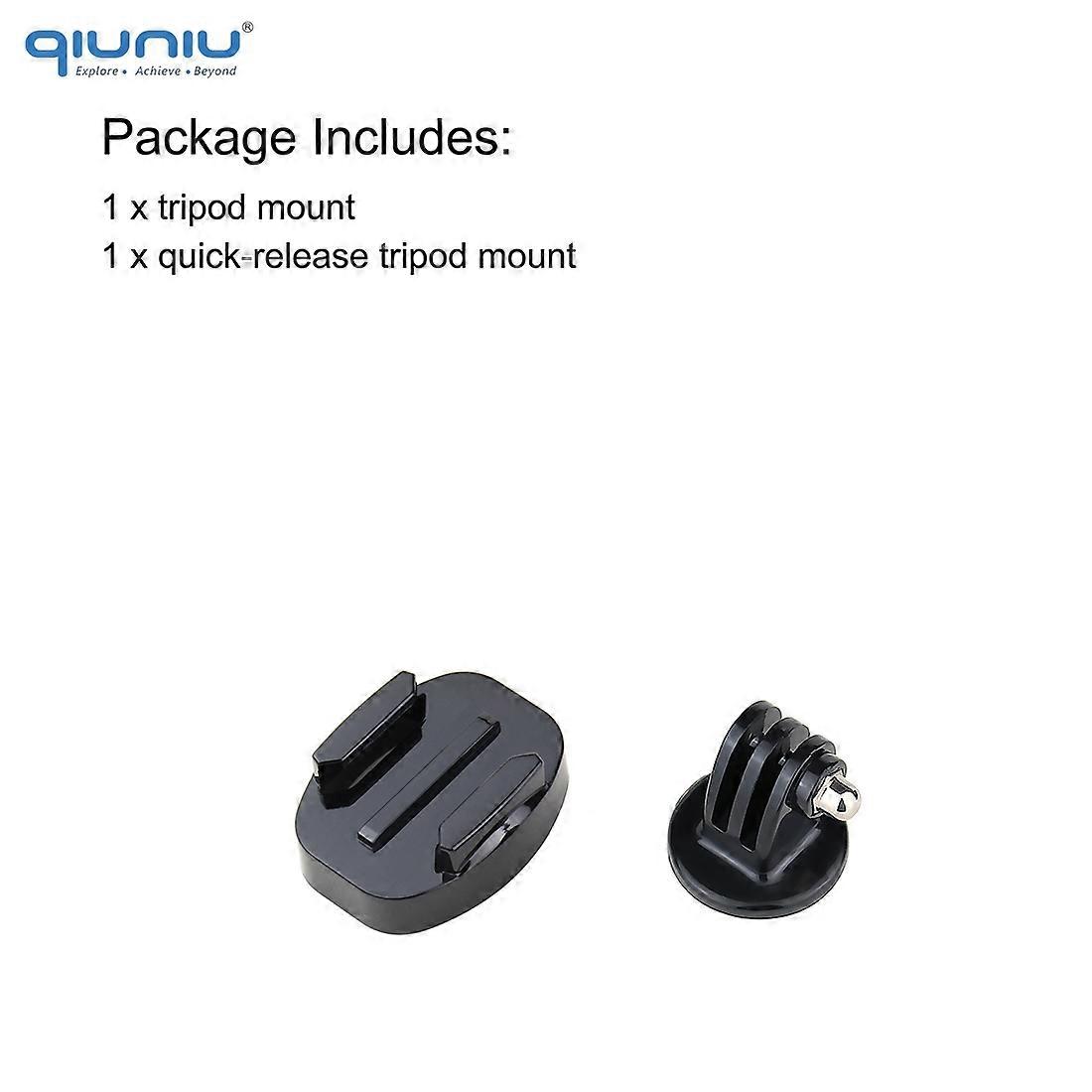 QIUNIU Quick Release Tripod Mount with 1/4 Inch Nuts Tripod Mount Adapter for GoPro Hero Insta360 Akaso DJI Action Accessories