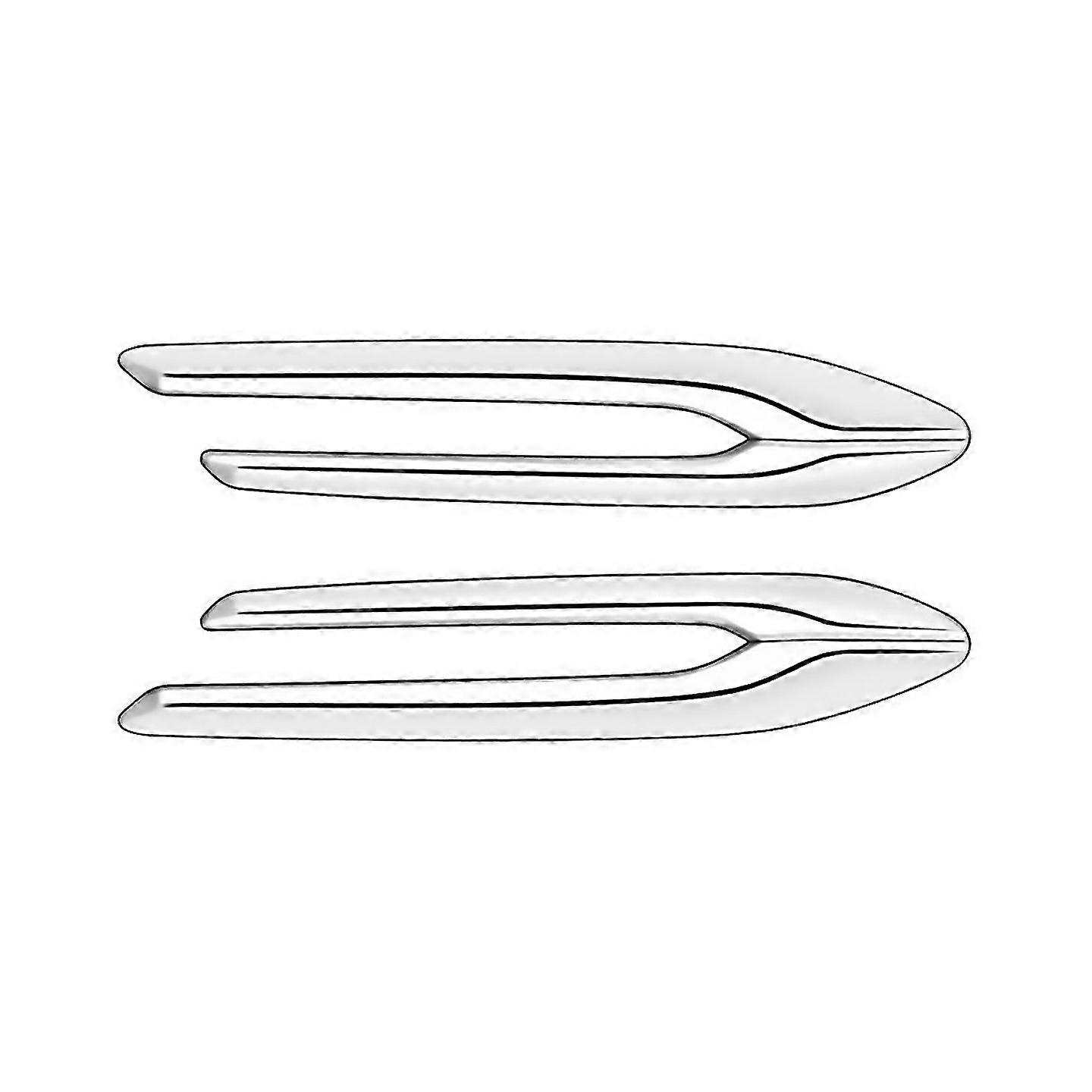 For Car Side Wing Emblem Cover Trim Stickers Silver