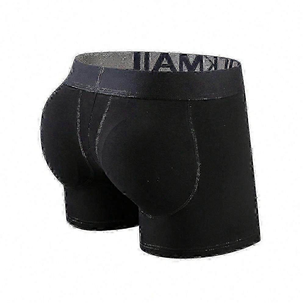 Men's padded boxer briefs with hip enhancer