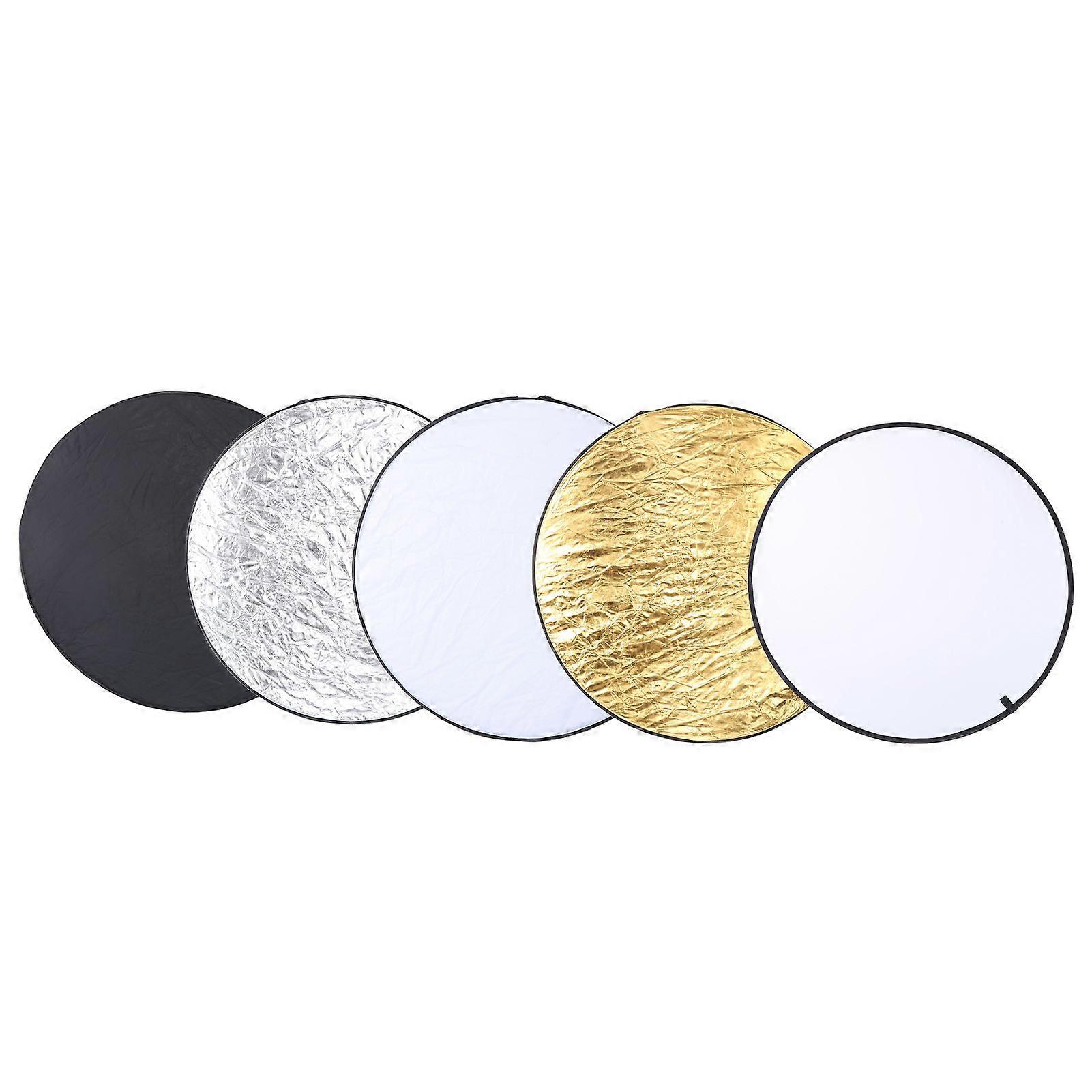 110cm 5 in 1 Handhold Collapsible Round Disc Light Reflector Portable Photography Diffuser