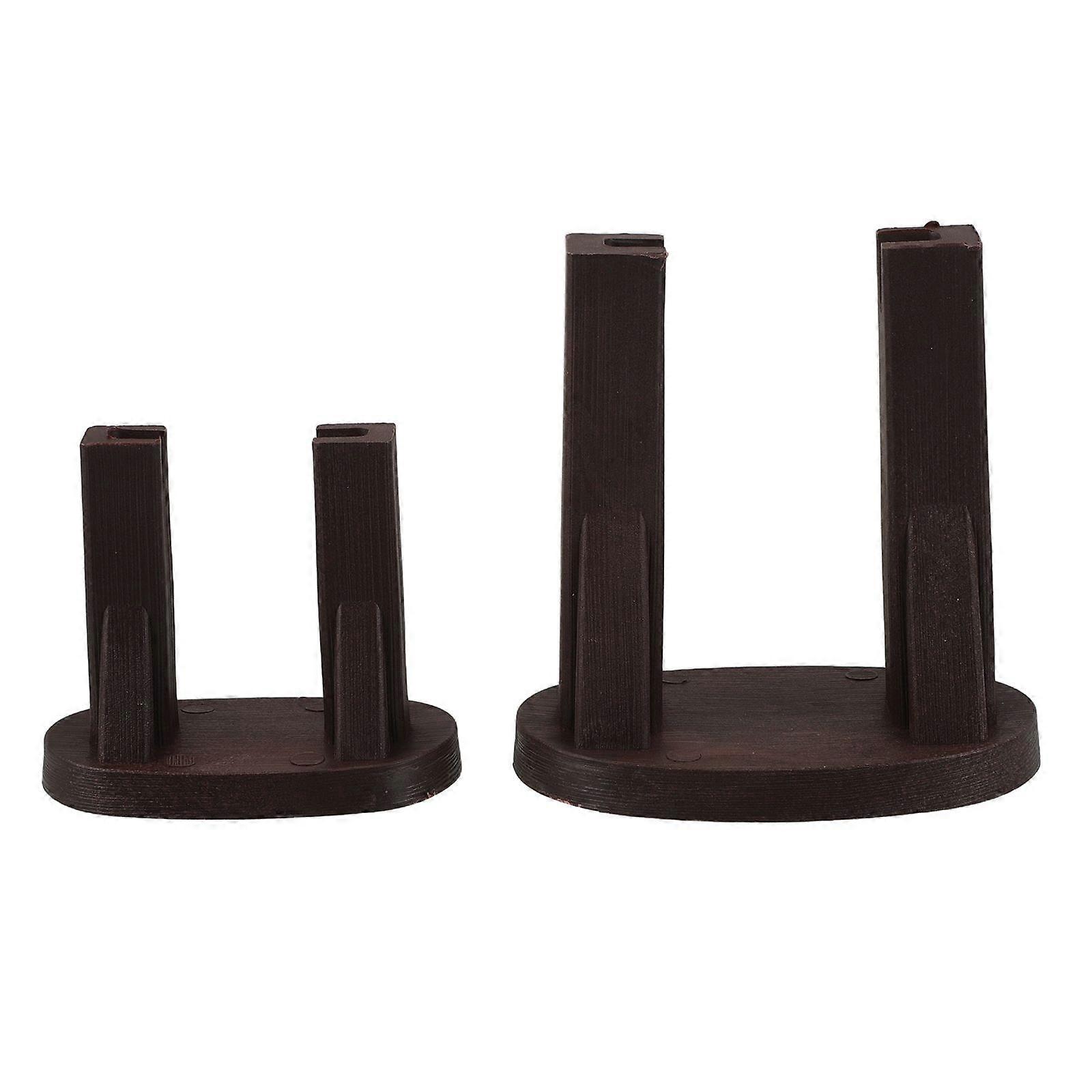 2PCS Miniature Fountain Base Zen Garden Decor for Fish Tank and Desktop Landscaping Simulation Waterwheel Model Base for DIY Projects